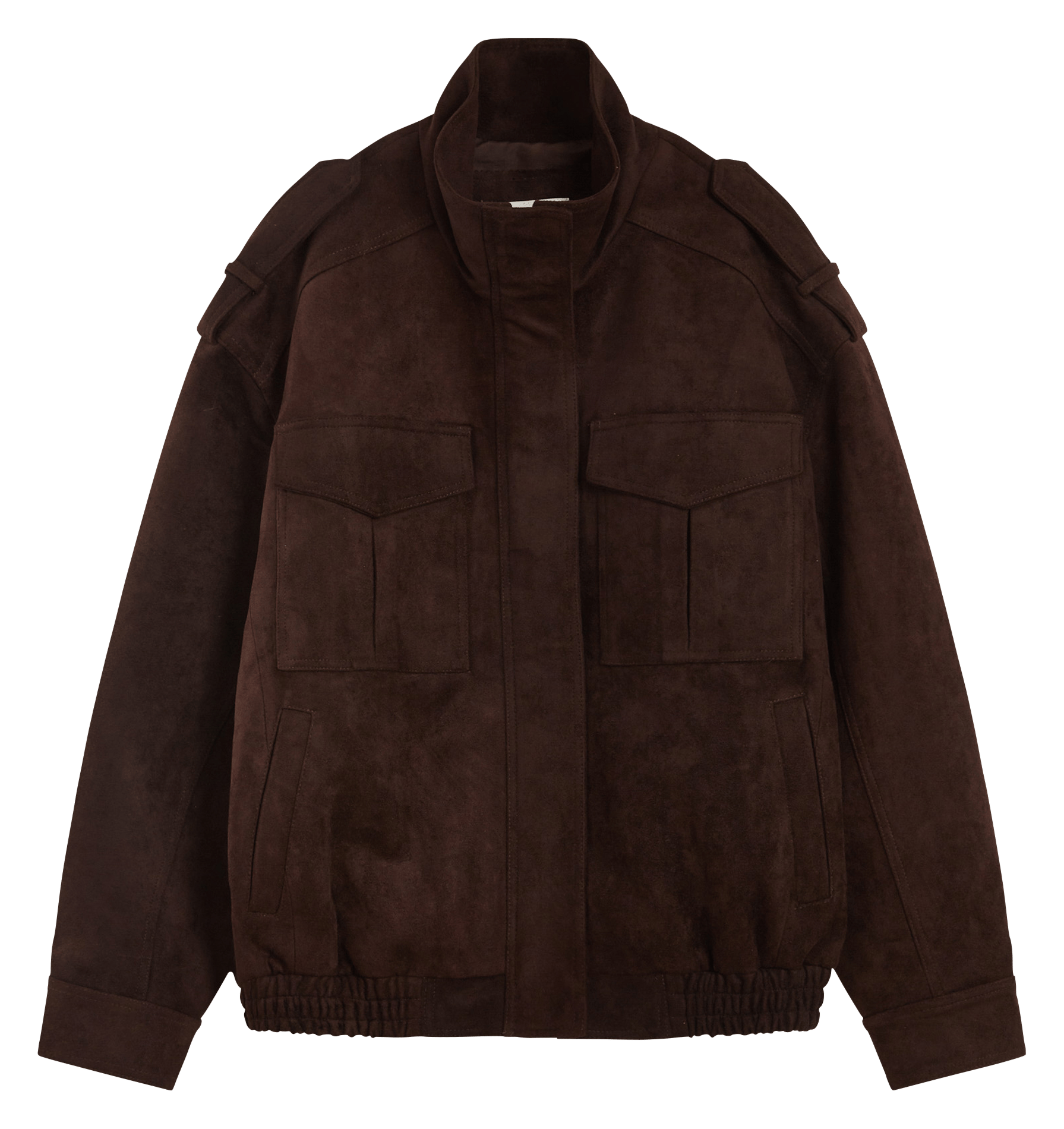 Veste oversize col montant en velours | Marron GRACE ET MILA Femme