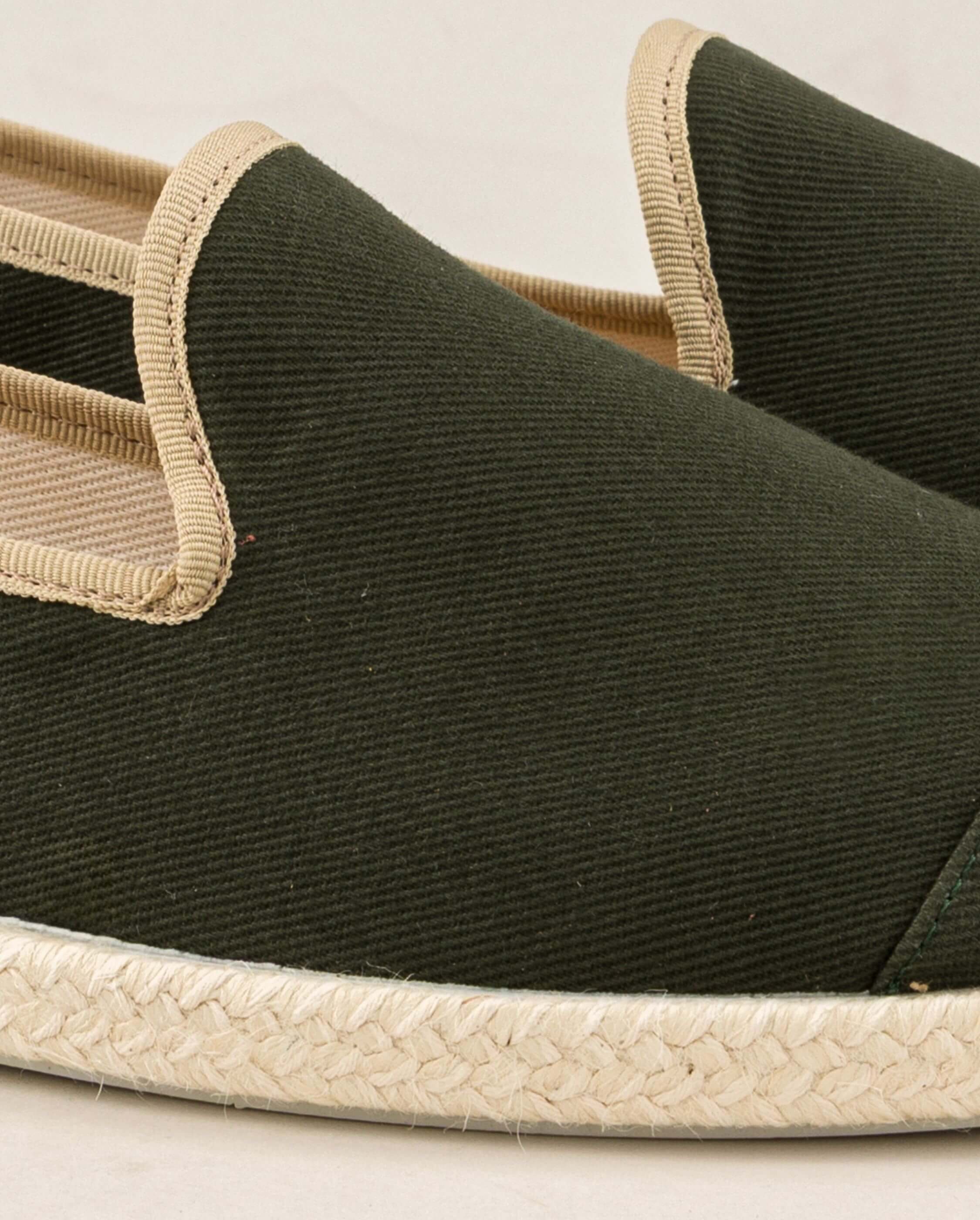 Men's espadrilles CENITZ, recycled cotton in green taupe ANGARDE Green