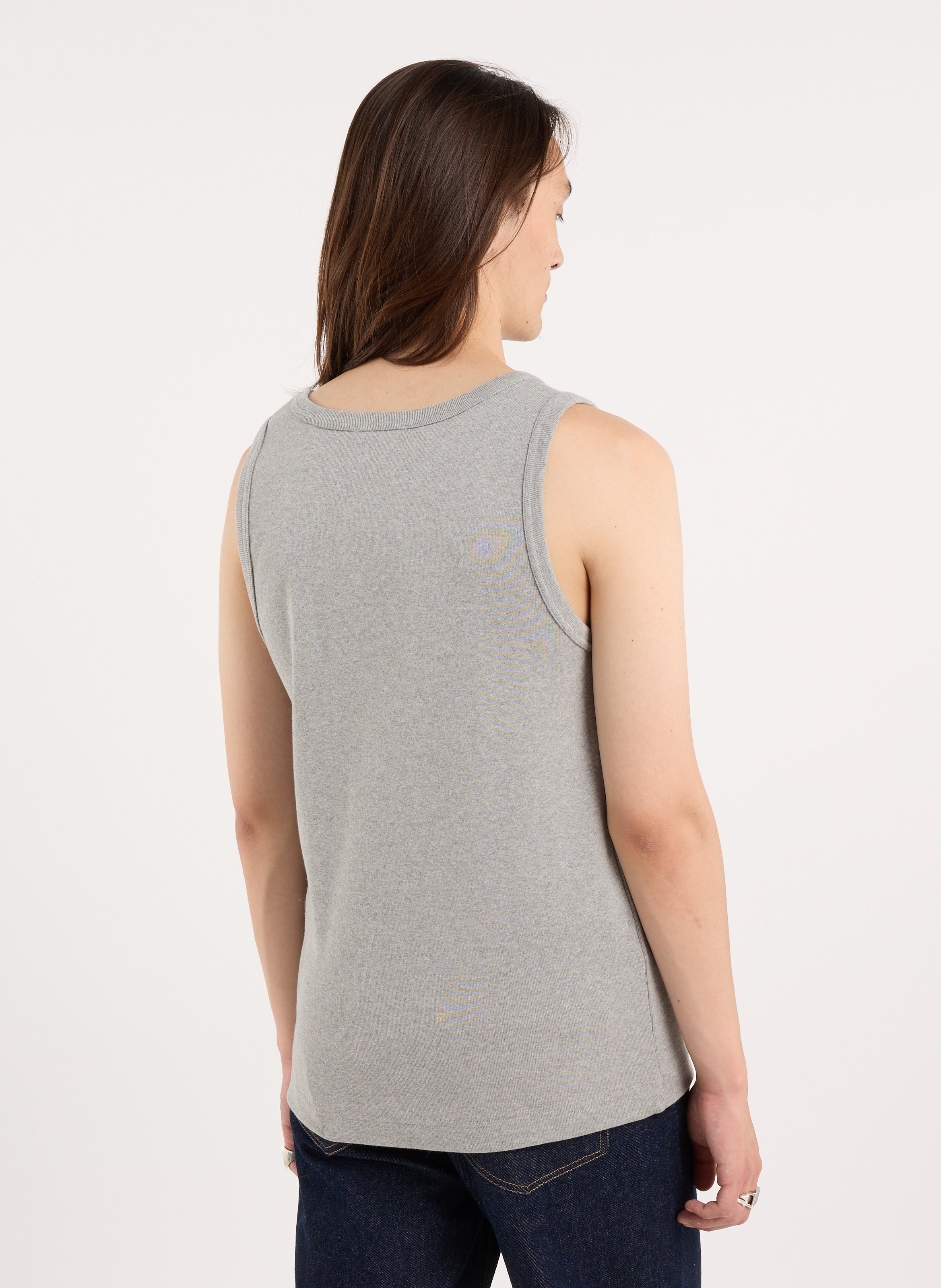 Gerade geschnittenes Tanktop mit Rundhalsausschnitt SAISON 1865 Grau