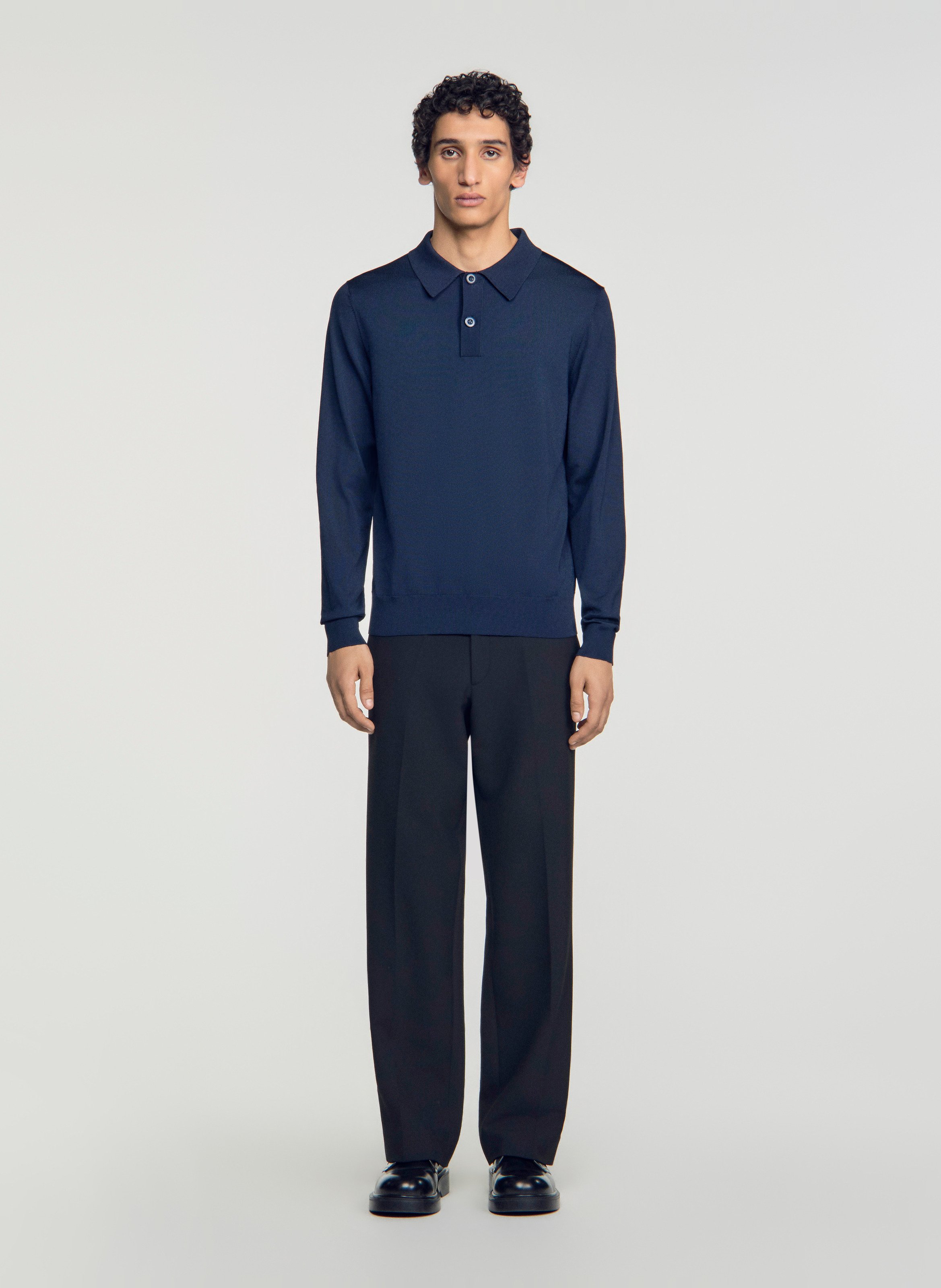 Regular polo-shirt SANDRO Blauw