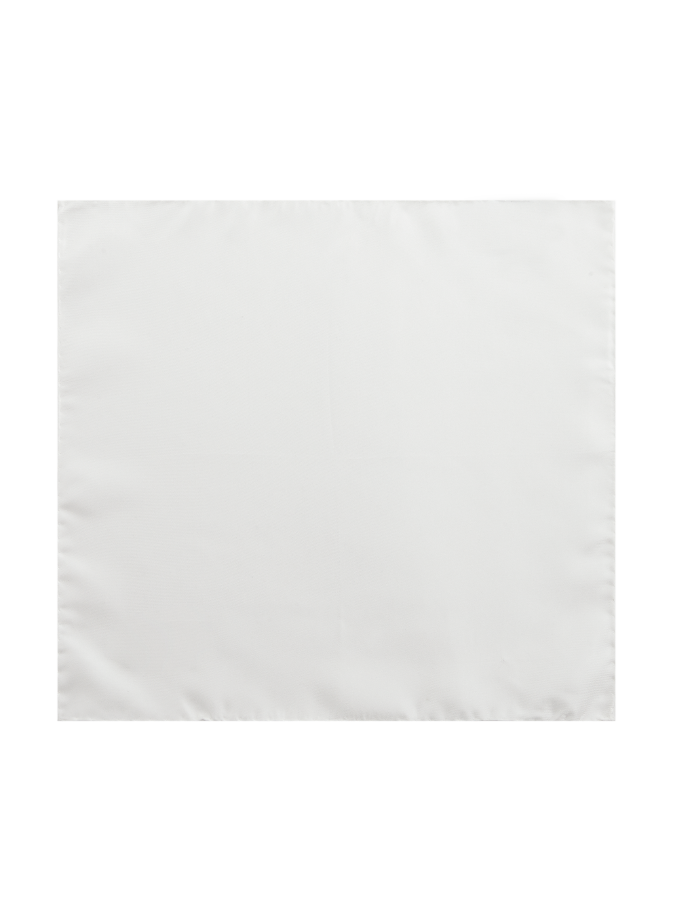 Square silk scarf in white uni color. AU PRINTEMPS PARIS White