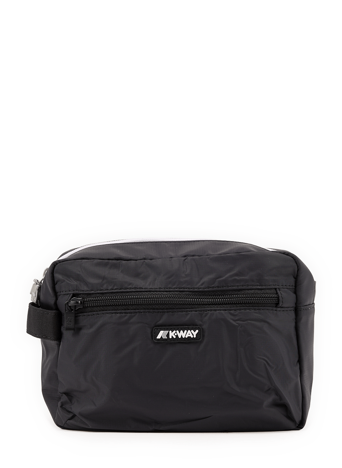 Einfarbige Reise-Clutch mit Reißverschluss K-WAY Schwarz