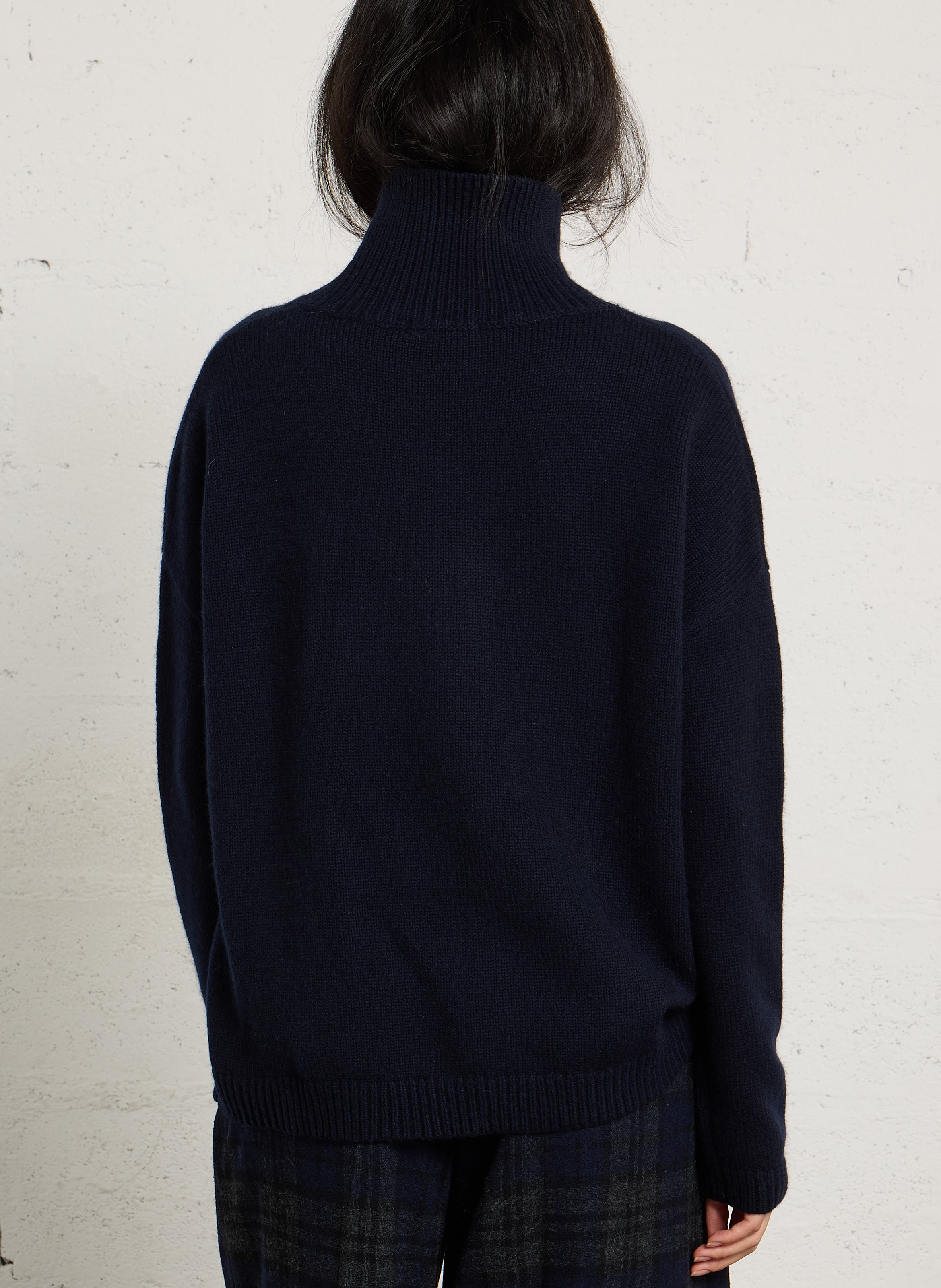 Loose-fit wool-blend sweater with high neck BELLEROSE Blue