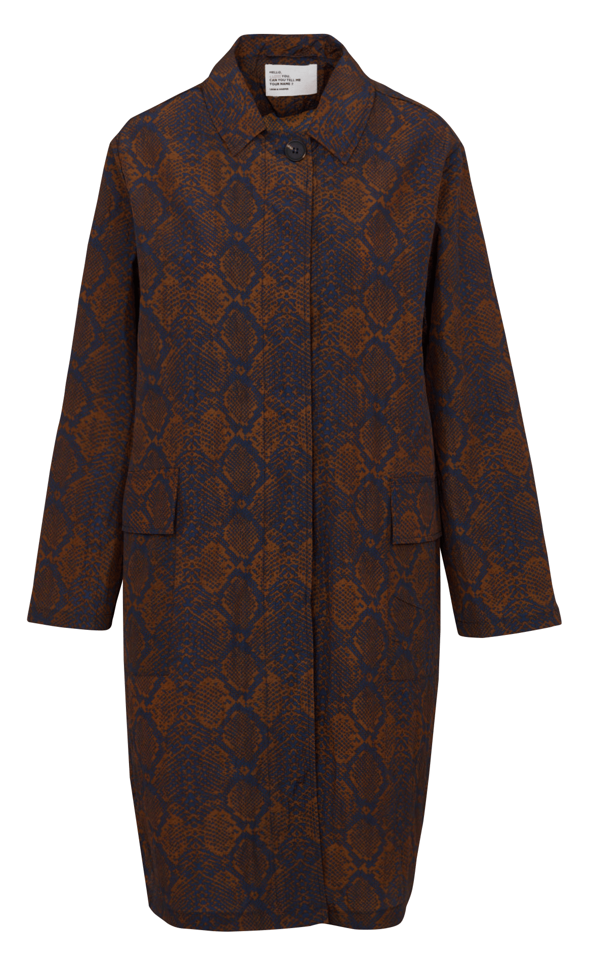 Oversized bedrukte trenchcoat LEON & HARPER Bruin