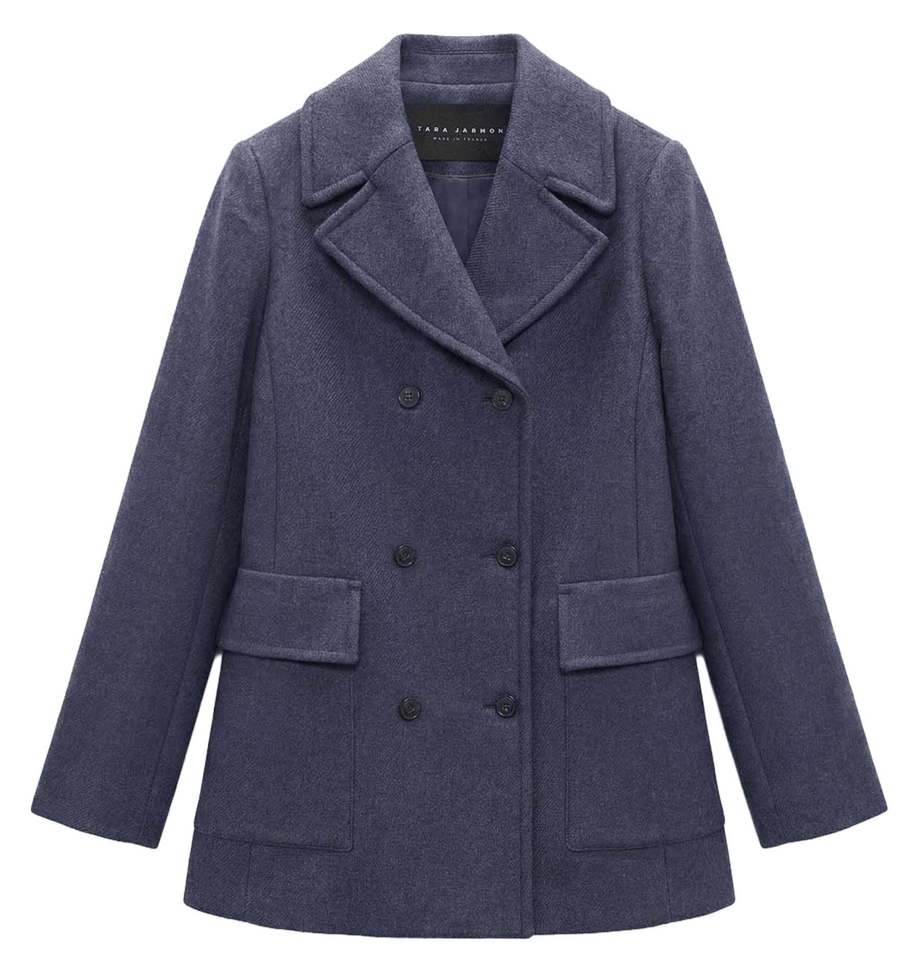 Manteau court en laine mélangée TARA JARMON Bleu