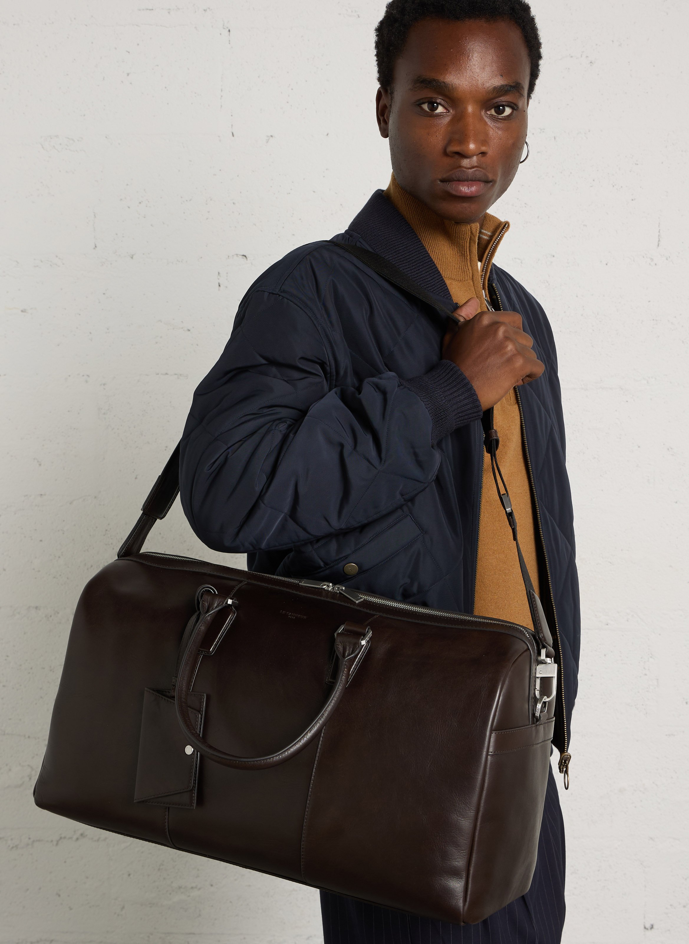 Leren weekendtas LE TANNEUR Bruin