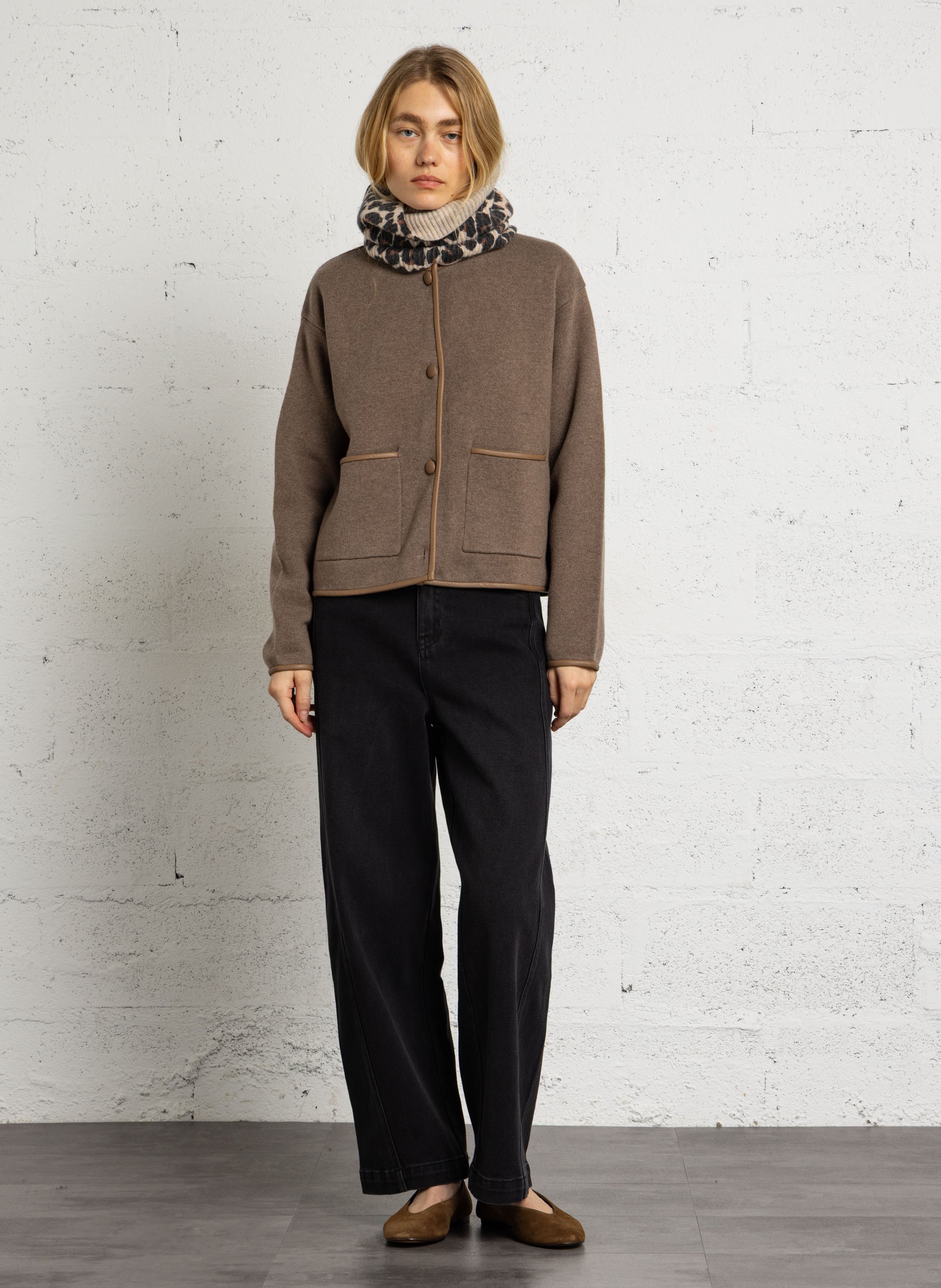 Mixed cotton barrel jeans LA PETITE ETOILE Black