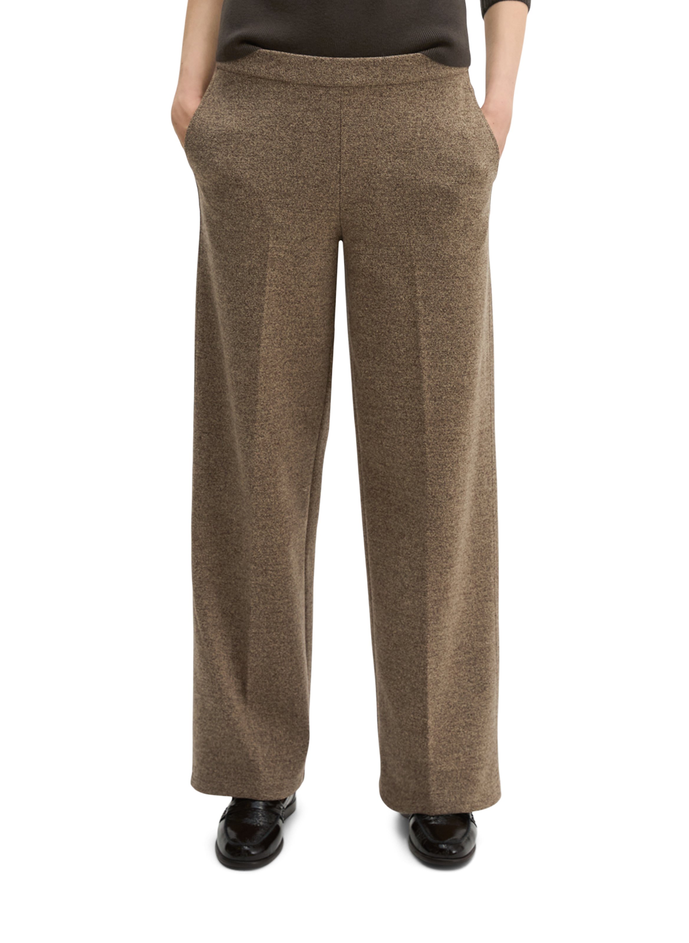 Pantalon droit en coton mélangé MARC O'POLO Marron