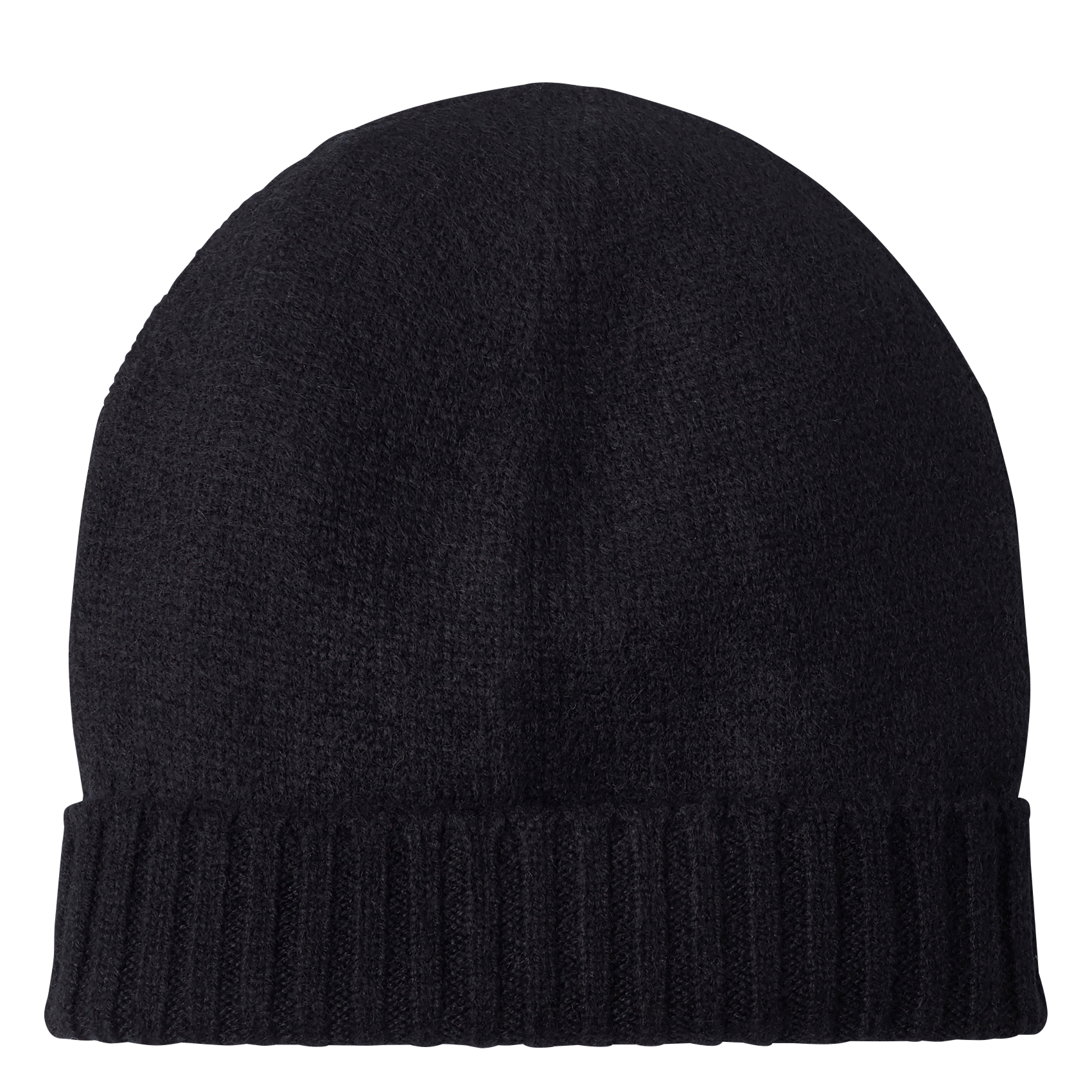 Pure cashmere knit beanie Black