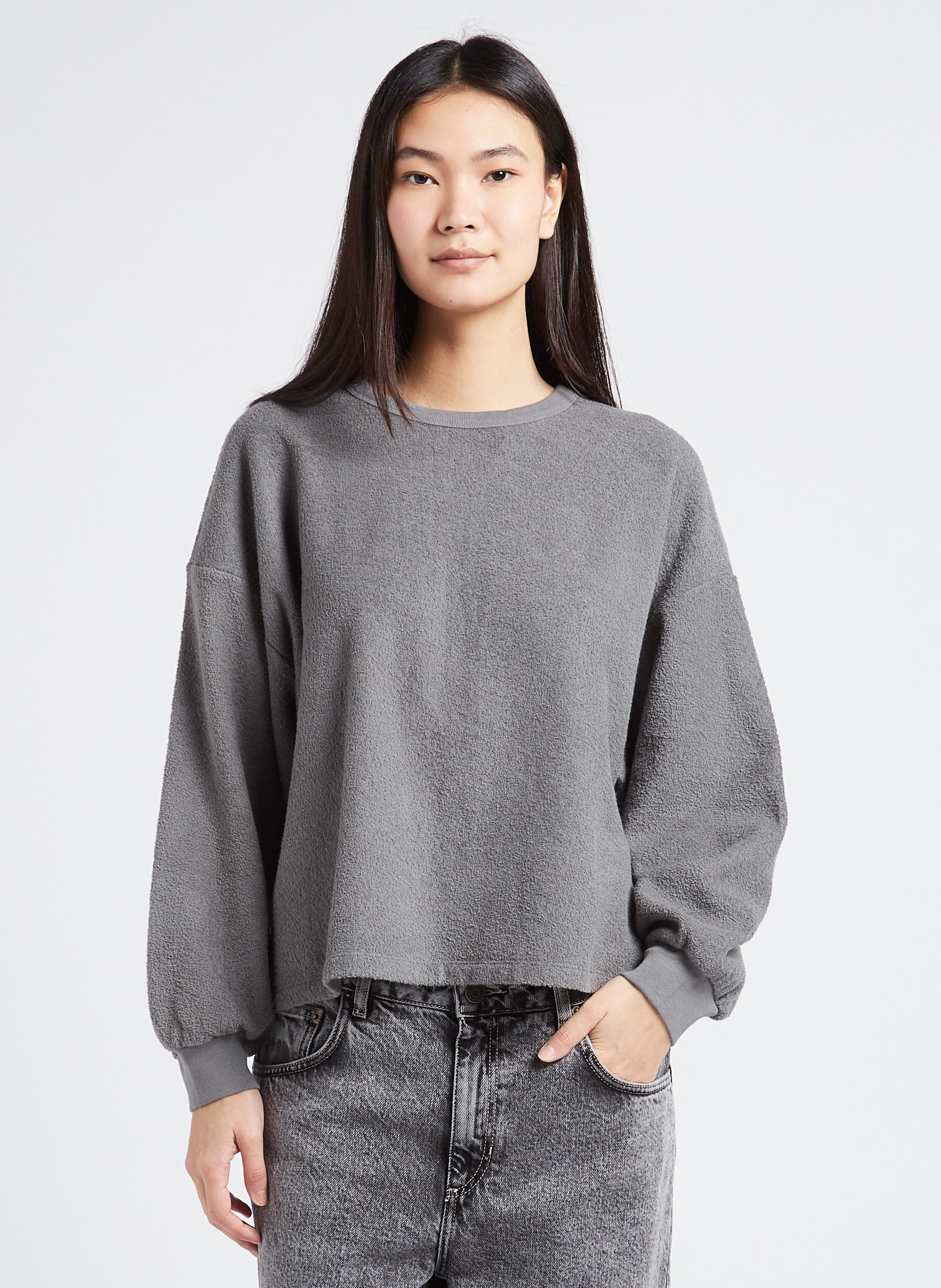 Sweatshirt Aus Bio-baumwoll-frottee Metal American Vintage - Damen 
