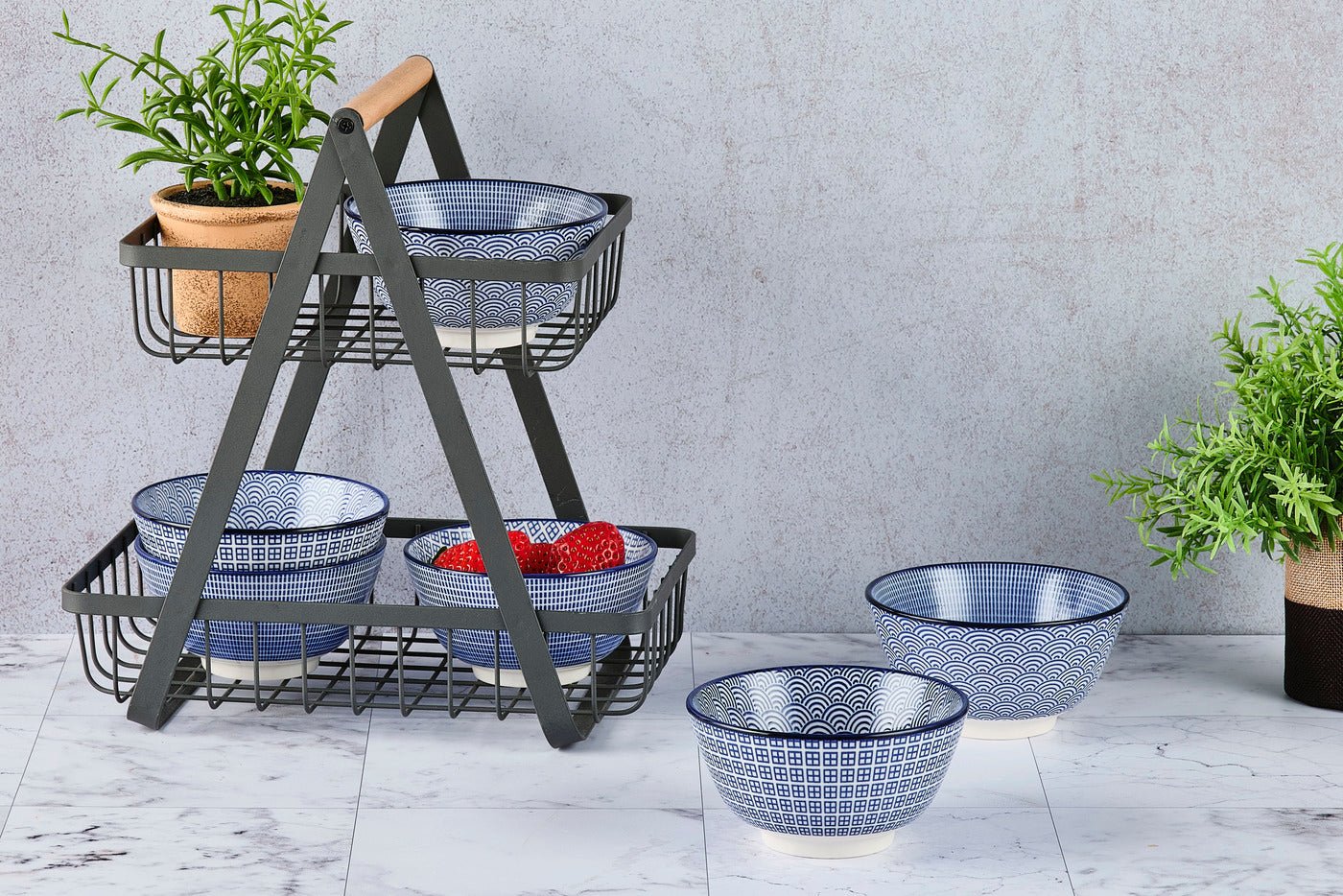 PATTERN - 6-piece bowl set BJORN Blue