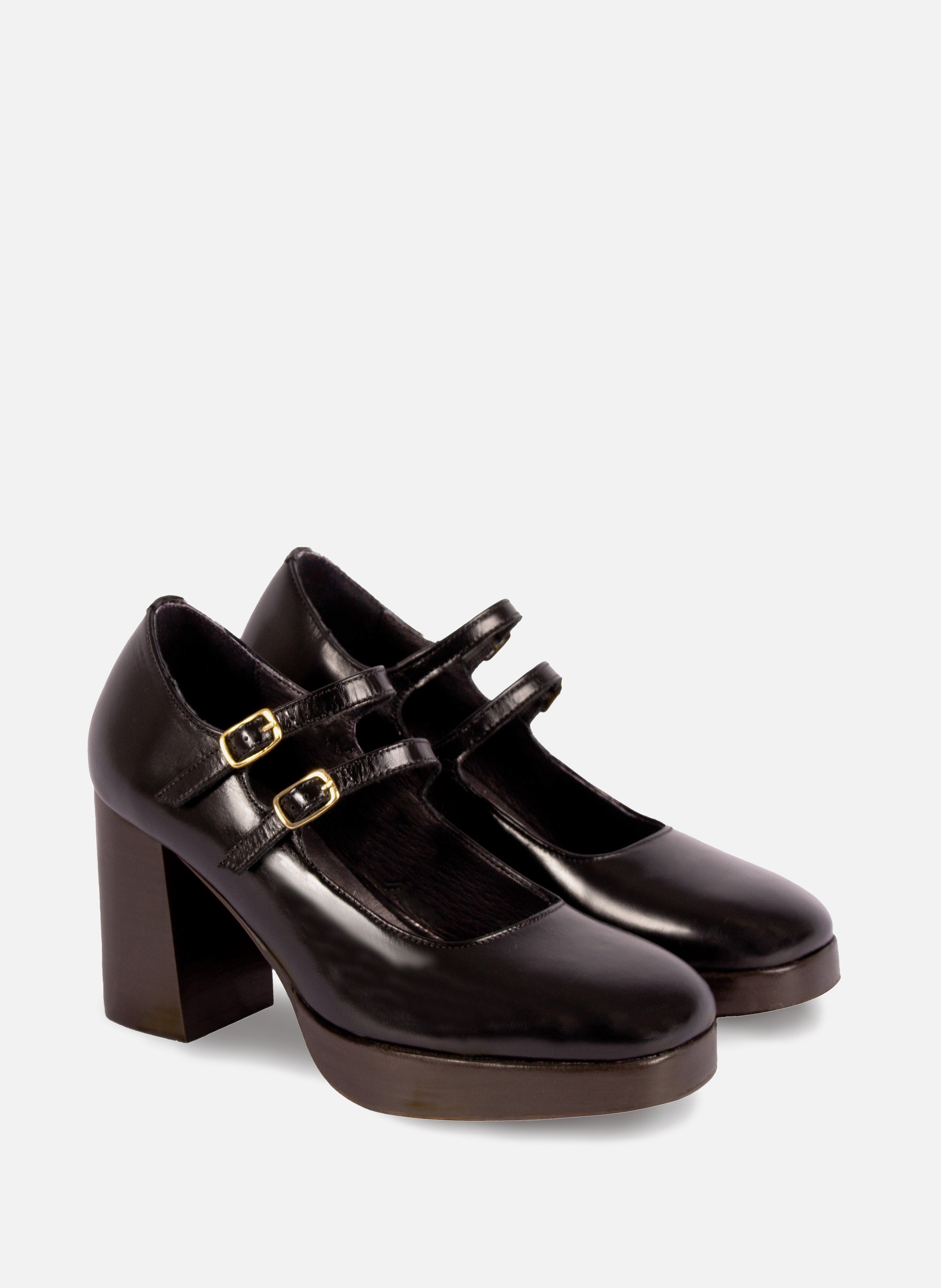 Babies leather platform JULES & JENN Black