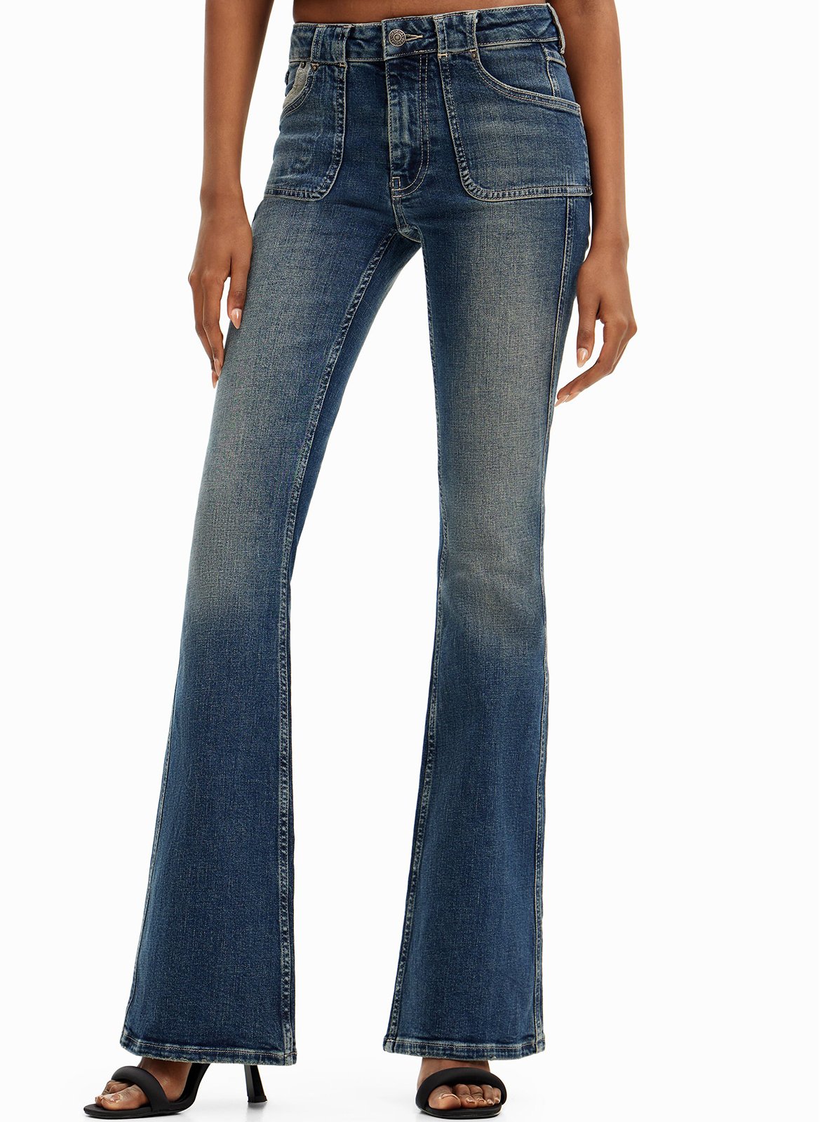 Vaqueros Flare Vaqueros Desigual Mujer Jeans Desigual Outlet