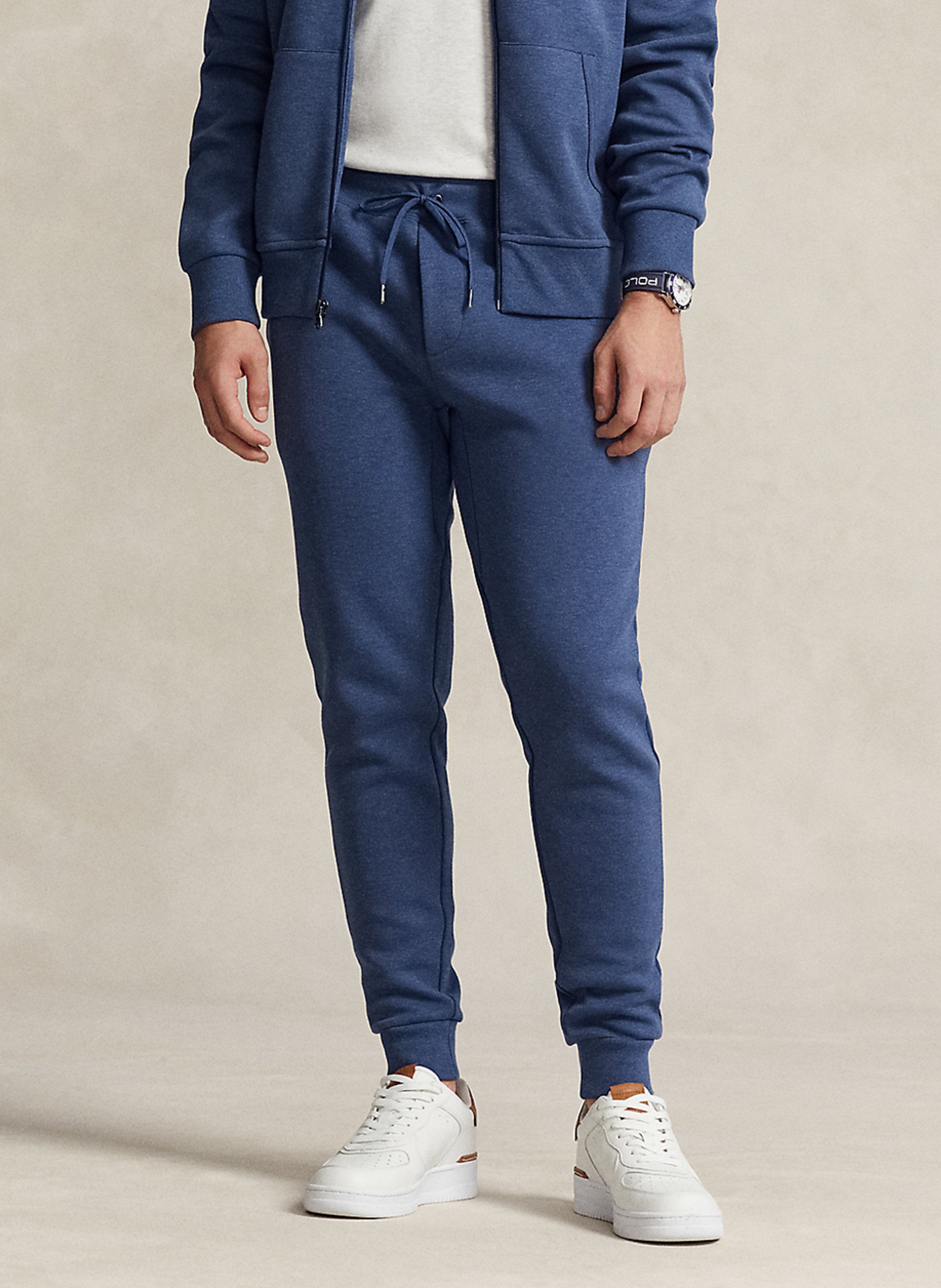 Jogging ajusté en coton mélangé POLO RALPH LAUREN Bleu