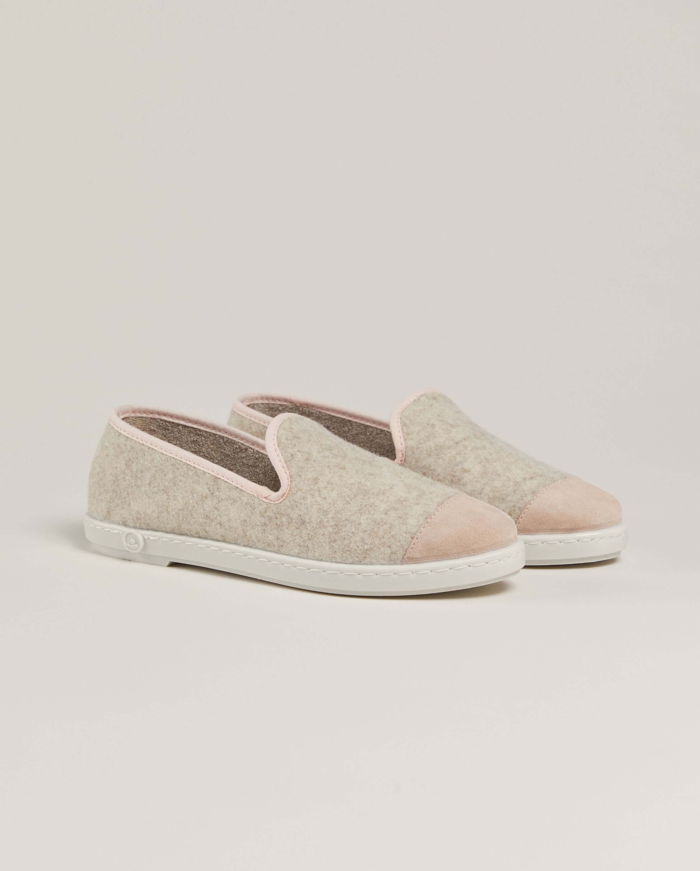 Women's wool slipper, powder pink beige ANGARDE Beige