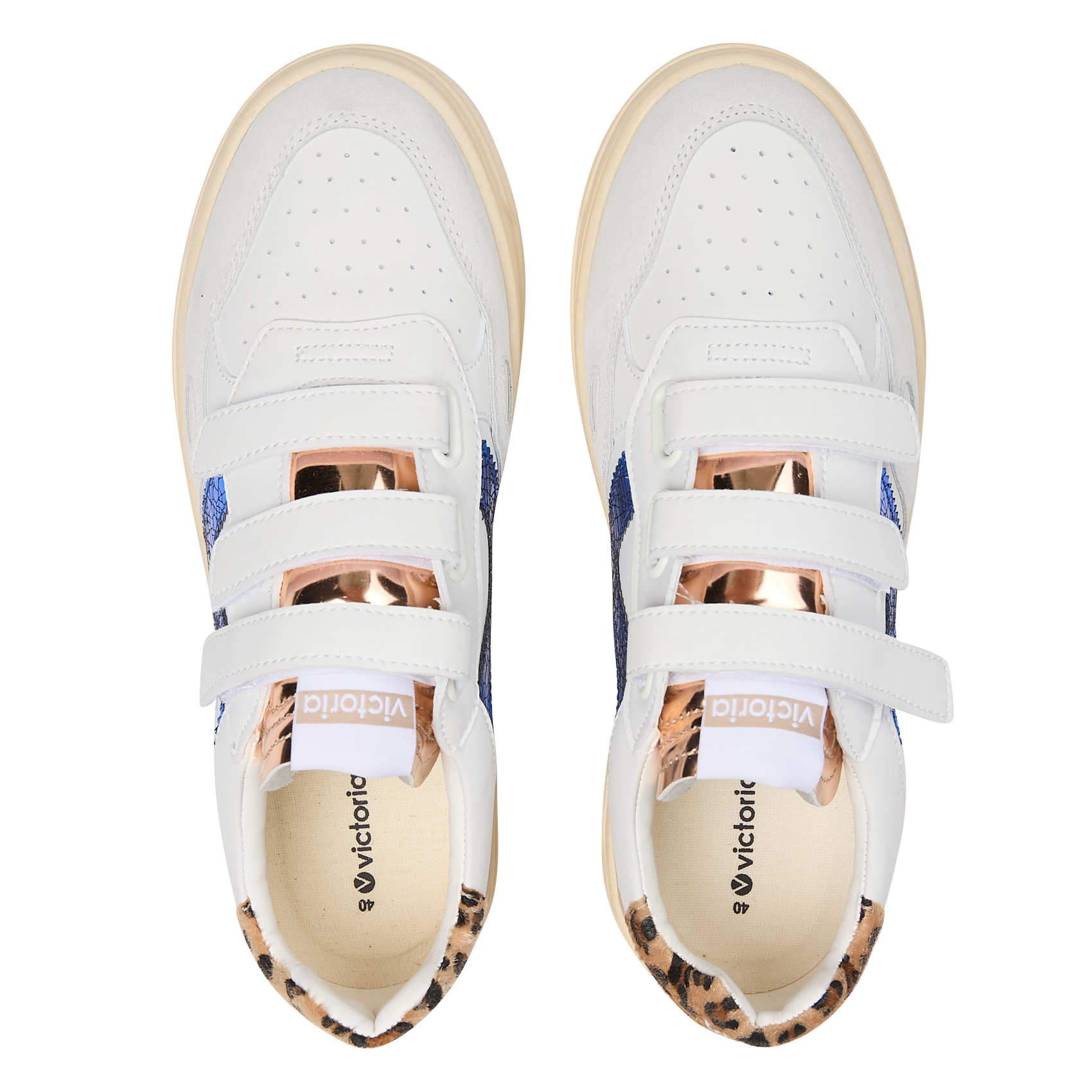 Baskets basses à scratchs  VICTORIA Bleu