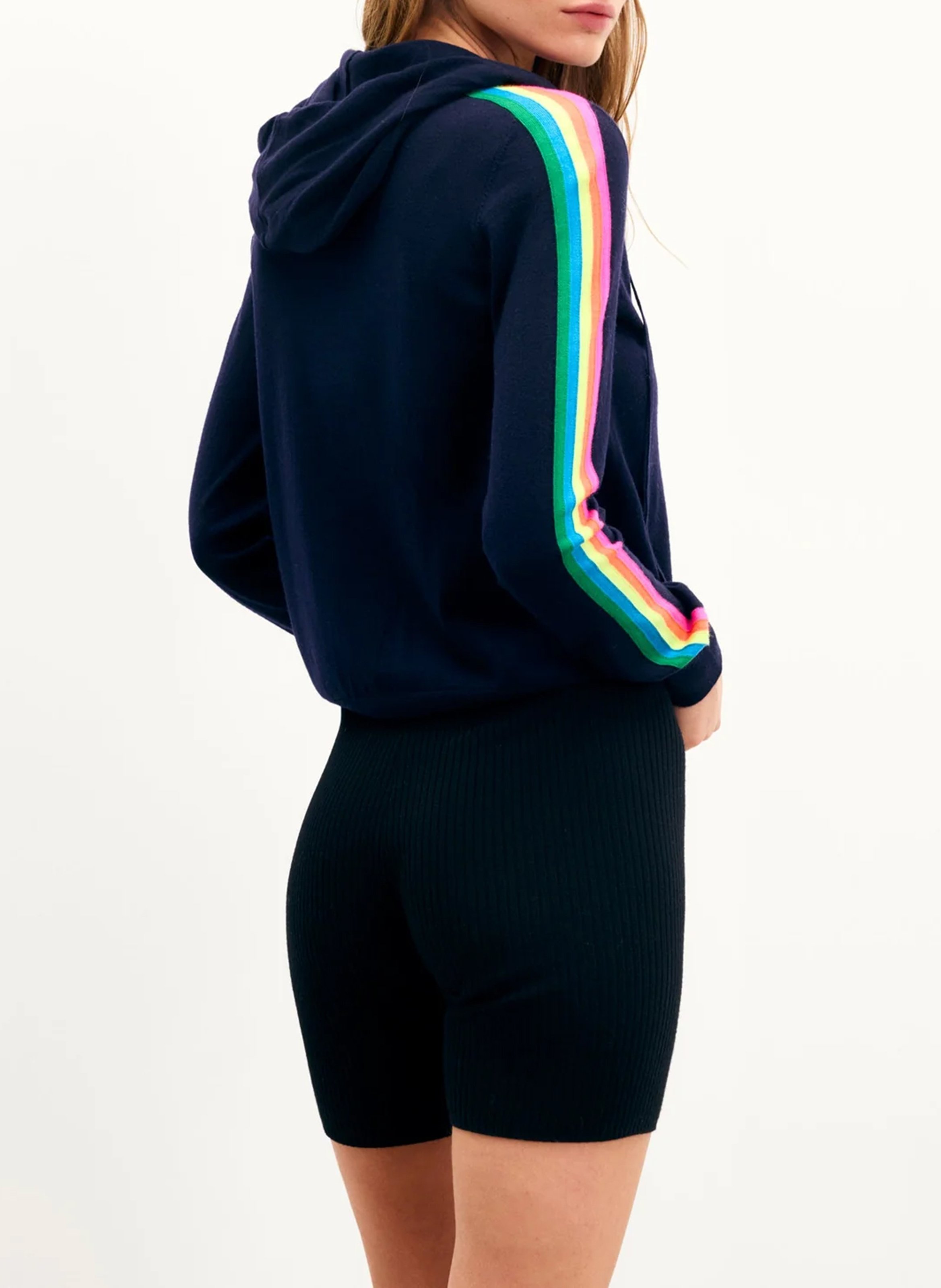 Hooded zip-up cardigan FROM FUTURE Blue