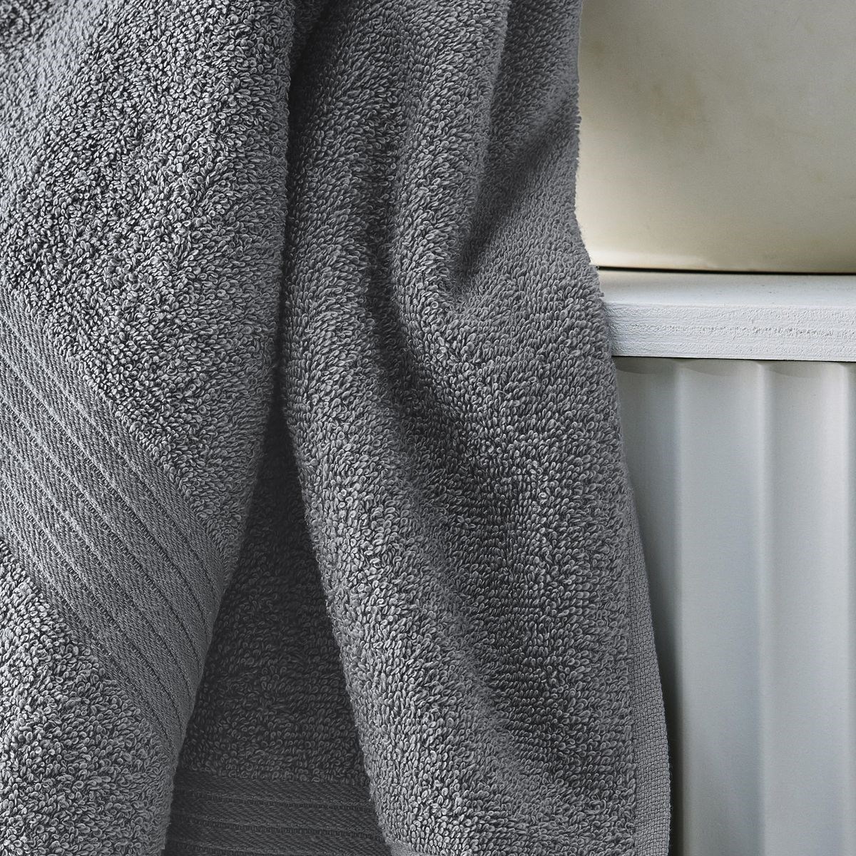 Plain cotton bath towel TODAY LINGE DE MAISON Grey