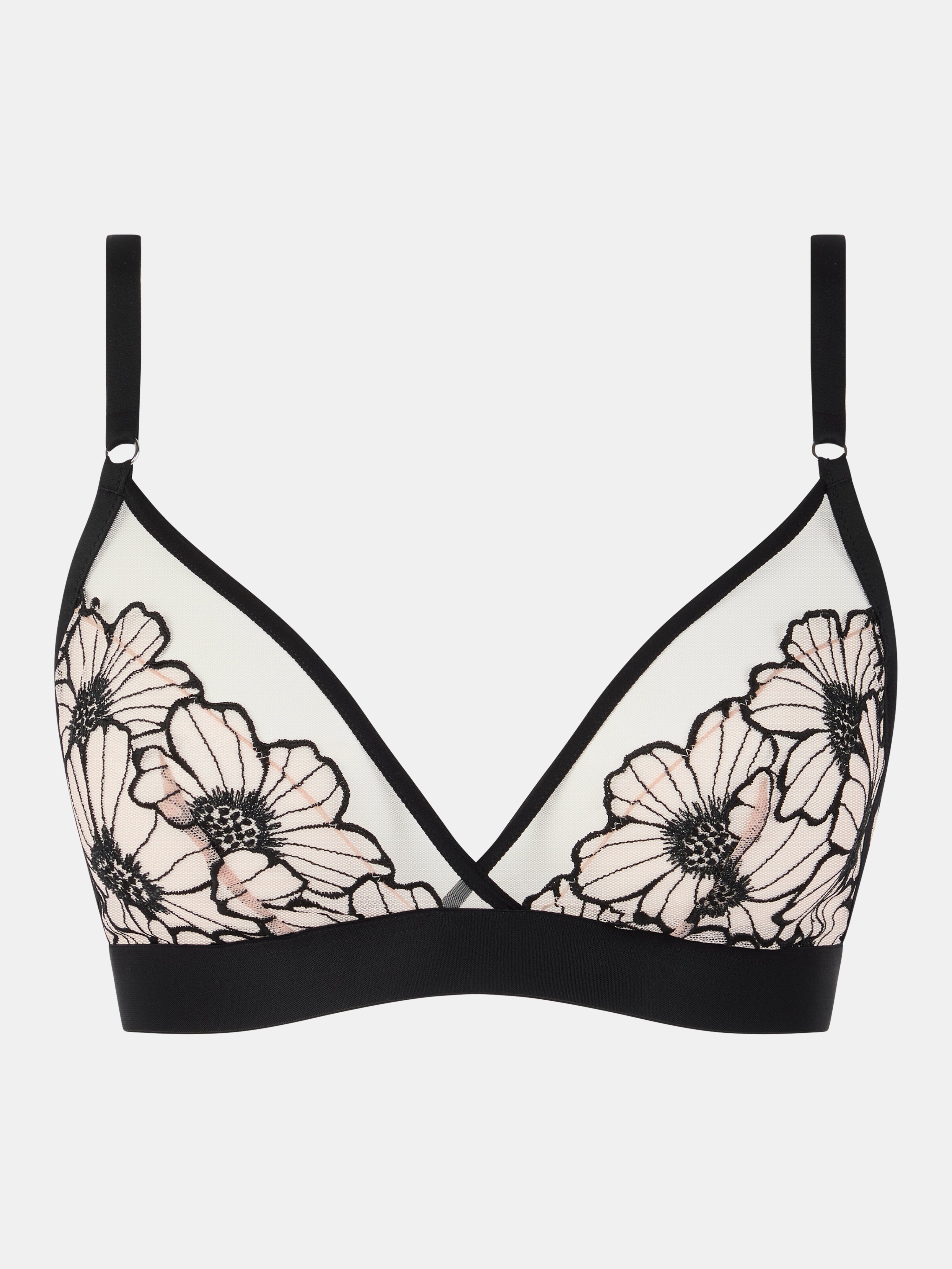 Triangle embroidery wireless bra CHANTELLE PULP Multicolored