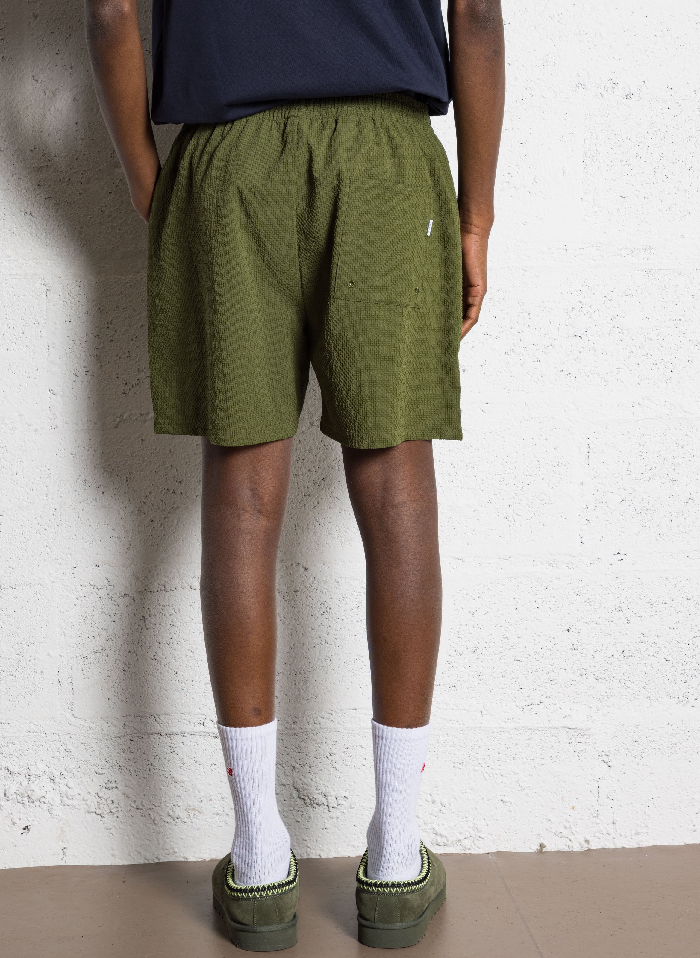 Textured swim shorts LES DEUX Green