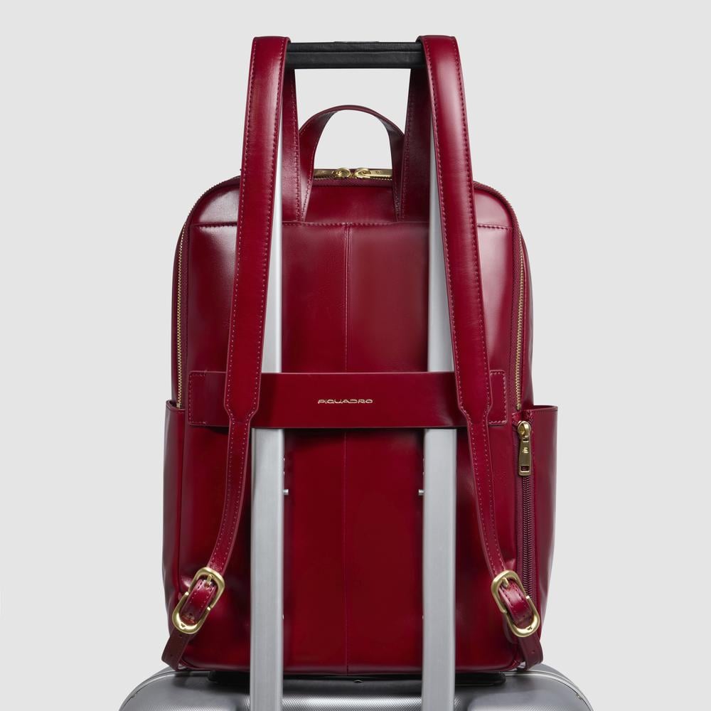 Women's laptop backpack 14" PIQUADRO Red