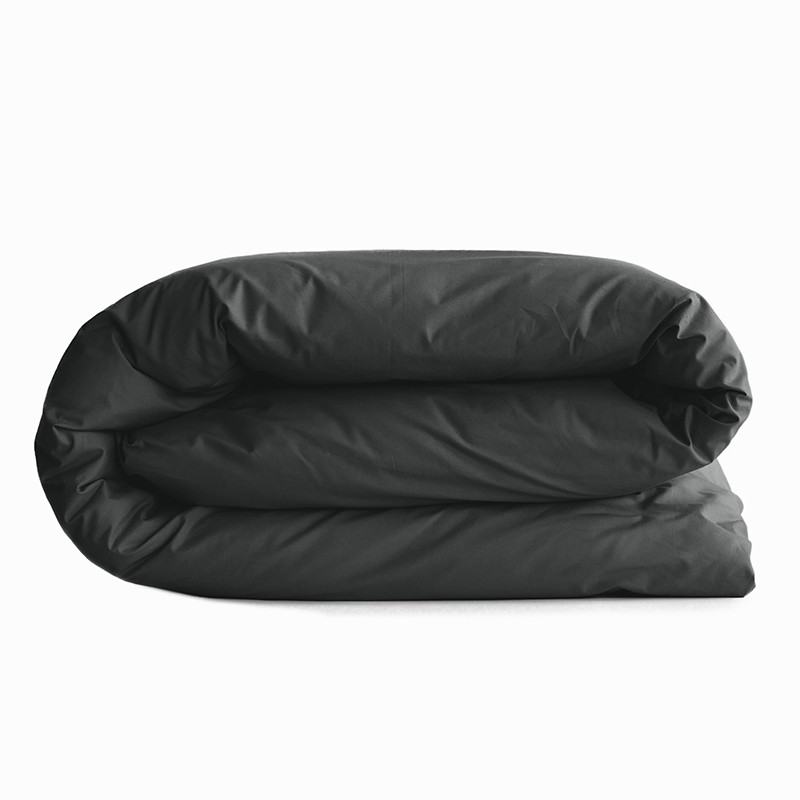 140 x 200 cm "premium" duvet cover for single bed COTON PUR Black