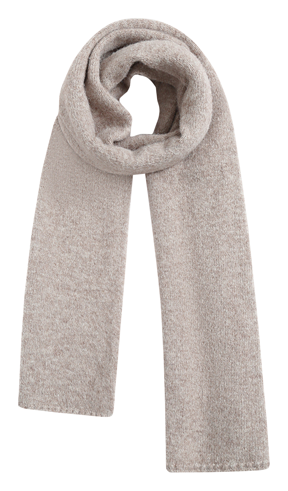 Knit scarf with ribbed finishes GRACE ET MILA Brown