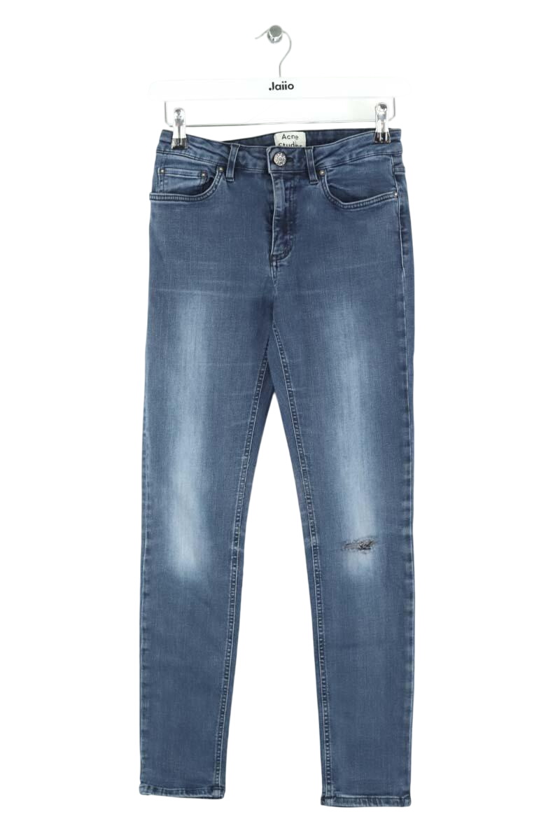 Cotton skinny jeans ACNE STUDIOS - Seconde Main Blue