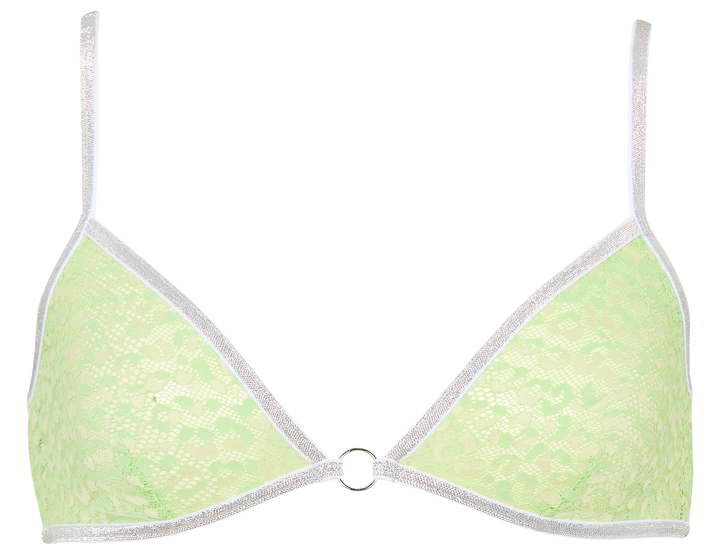 Soutine-gorge triangle en dentelle LA NOUVELLE Vert