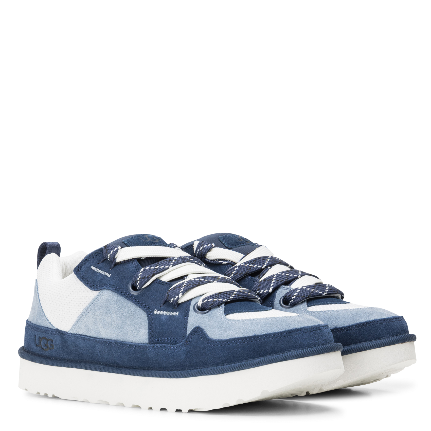 Low-top leather mix sneakers UGG Blue