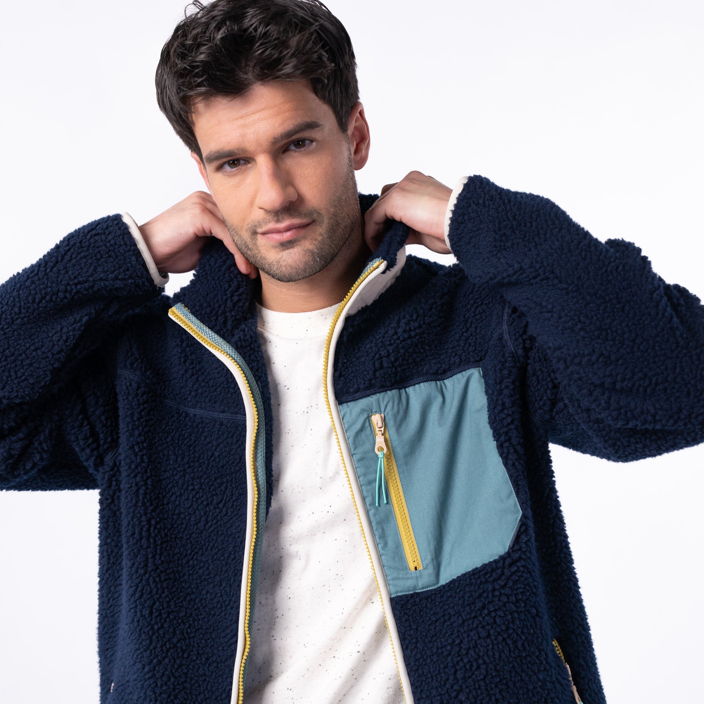 Sherpa zip-up jacket BILLYBELT Blue