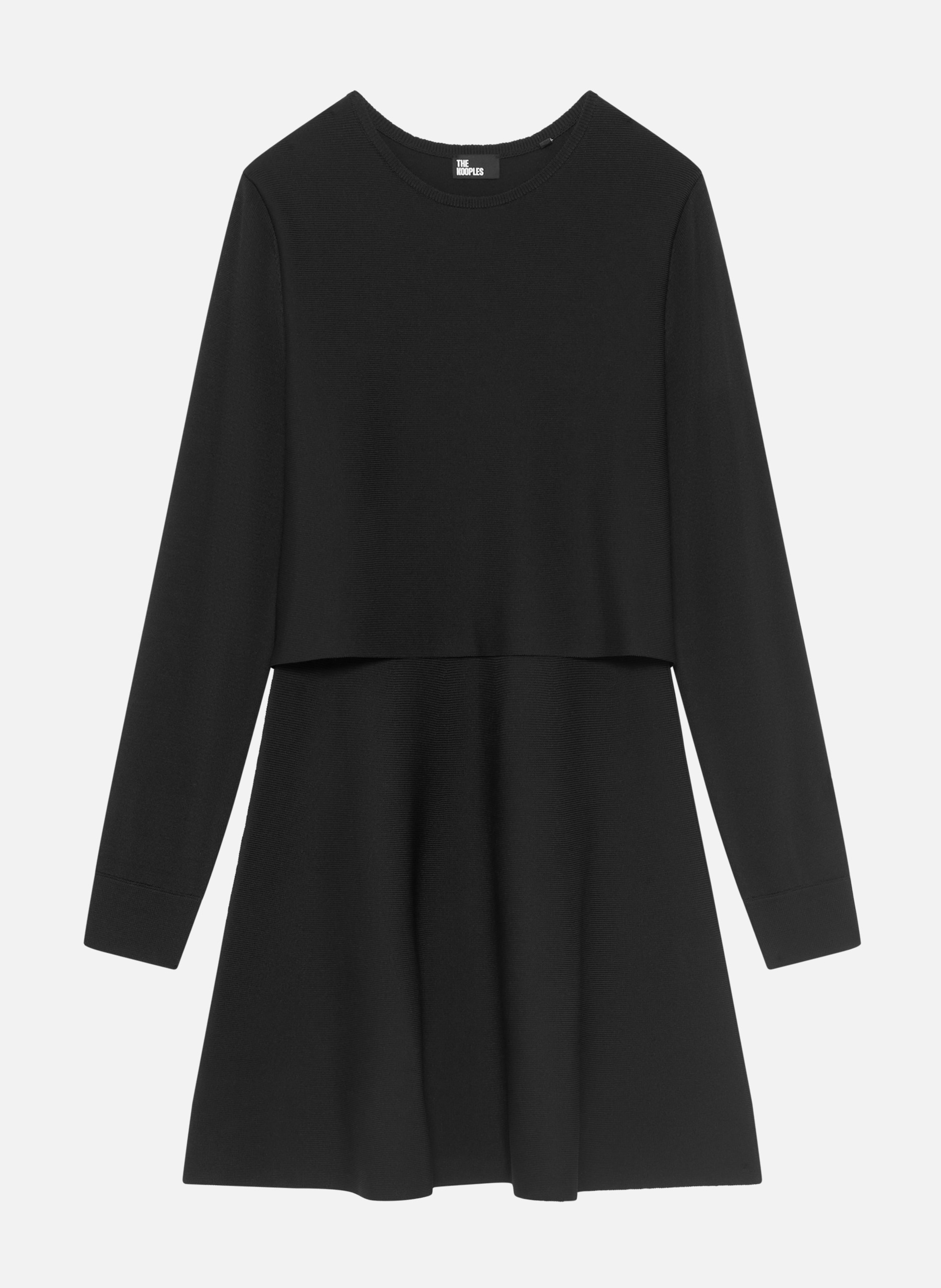 Robe courte trompe l'oeil en maille THE KOOPLES Noir