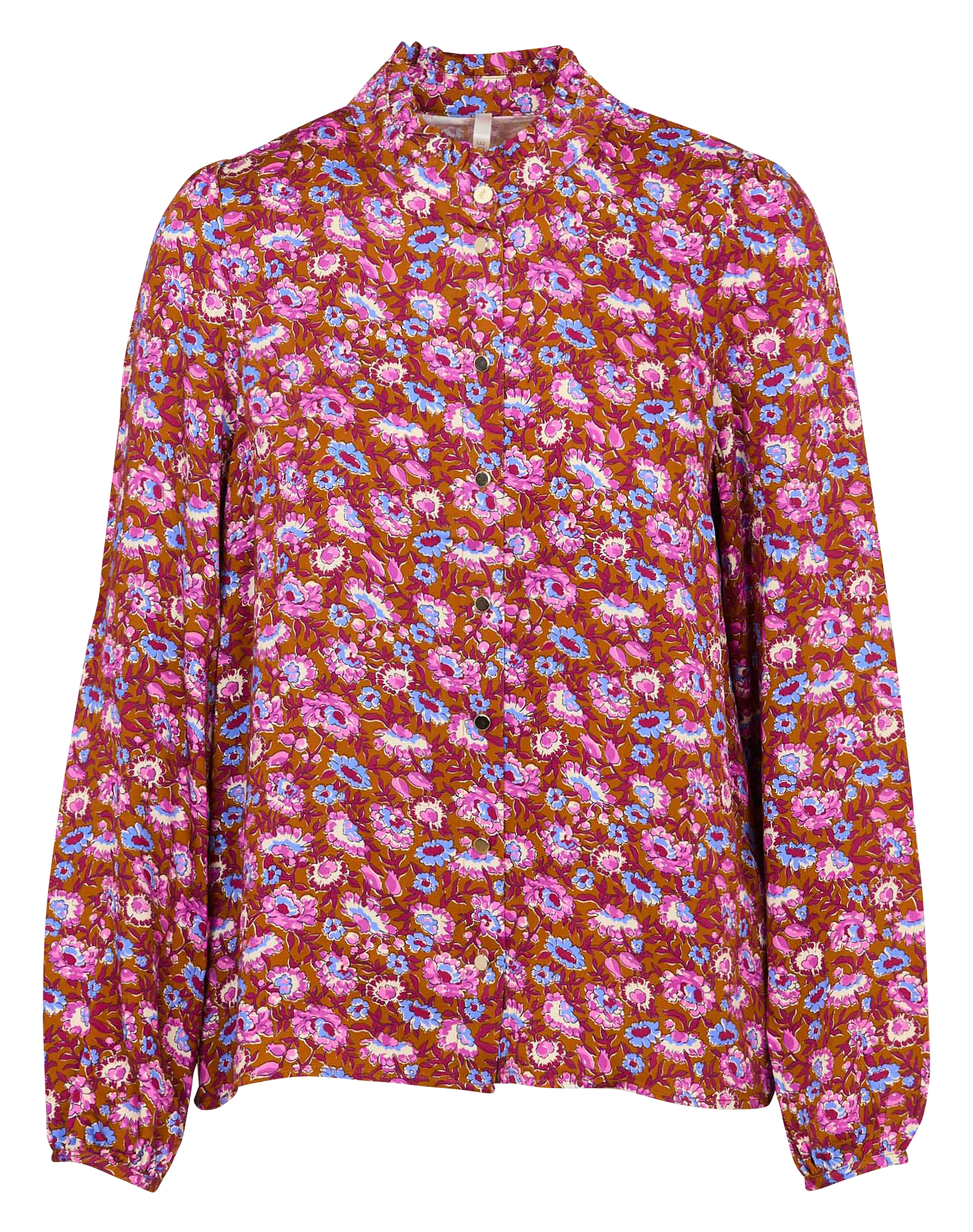 Chemise droite imprimée I CODE Marron