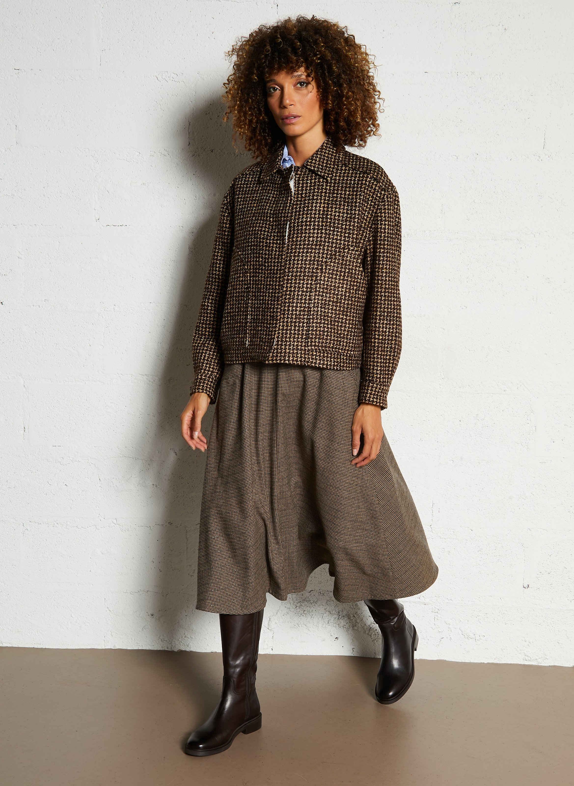 Blouson col classique  DIEGA Marron