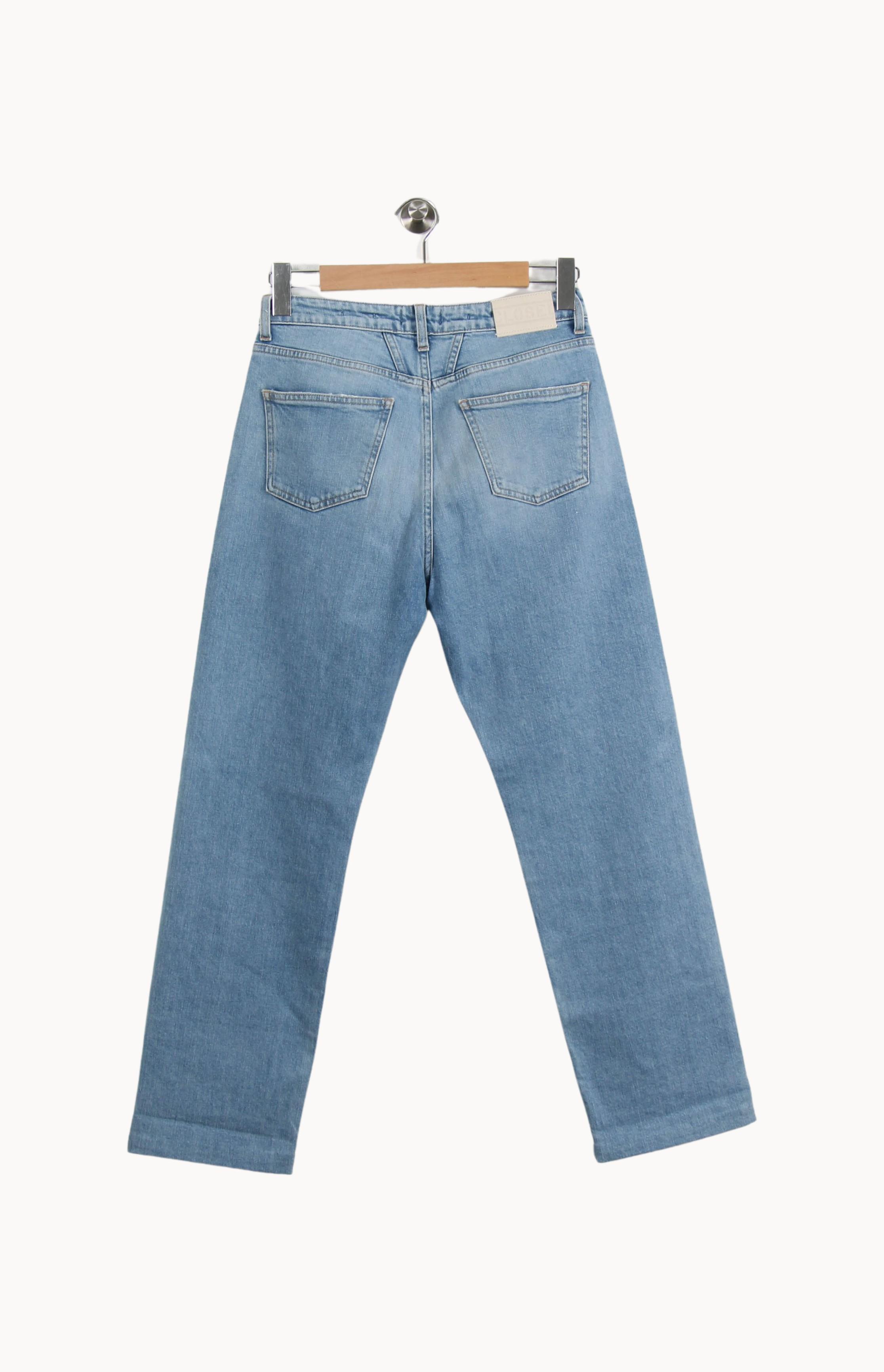 Cropped slim jeans with studs CLOSED - Seconde Main Blue