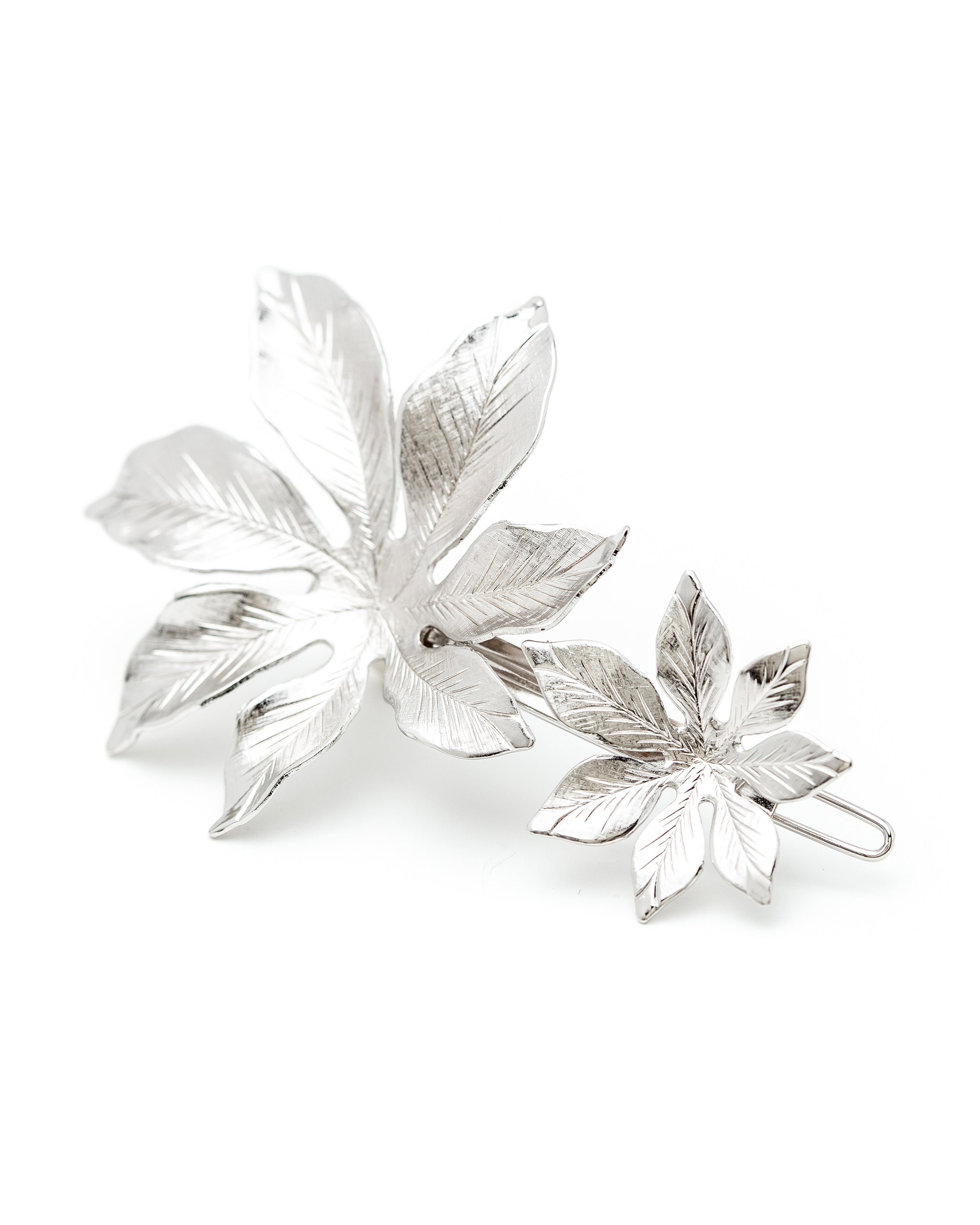 Maxi silver-plated flower hair clip MONSIEUR SIMONE Silver