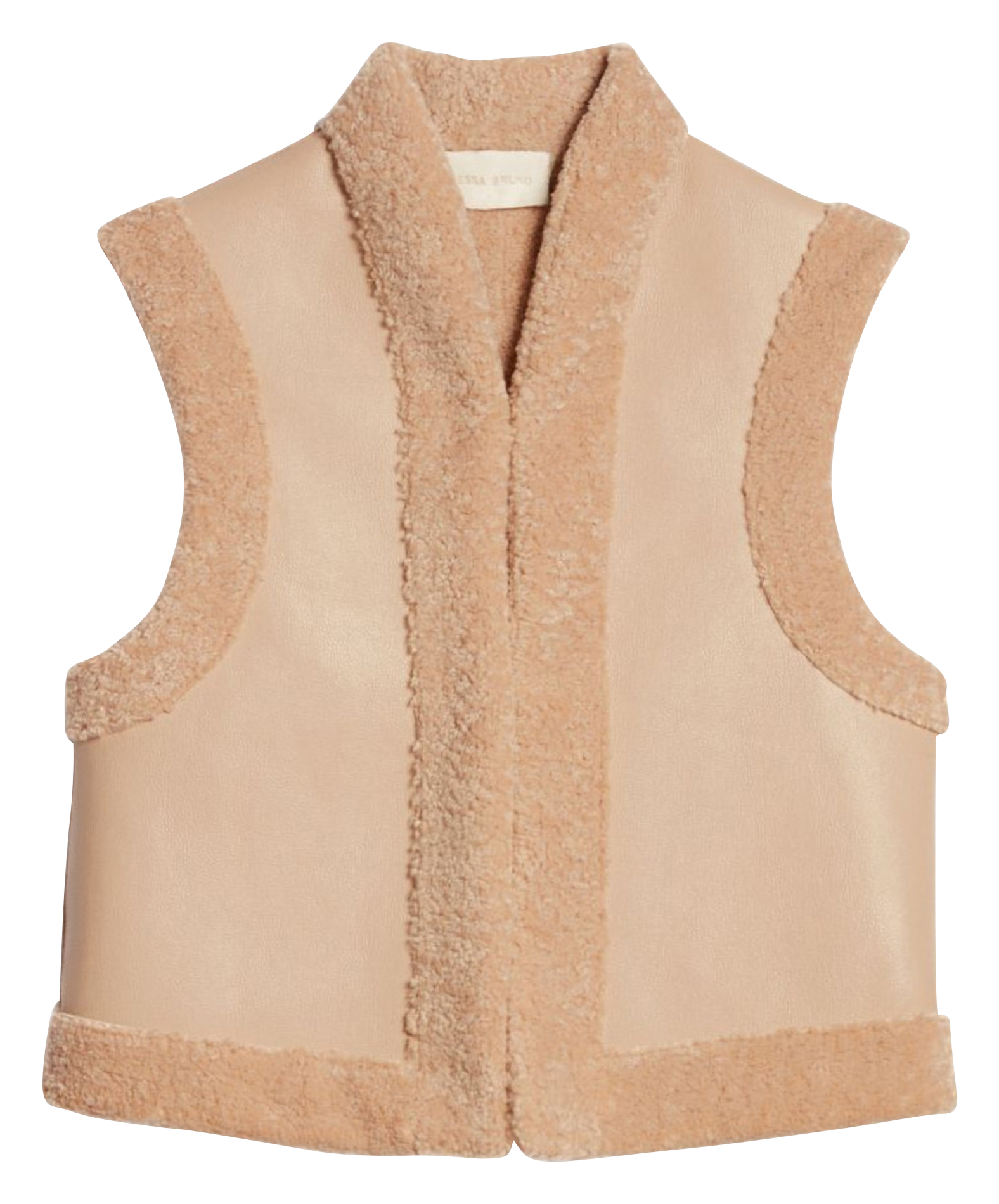 Sleeveless straight vest VANESSA BRUNO Brown