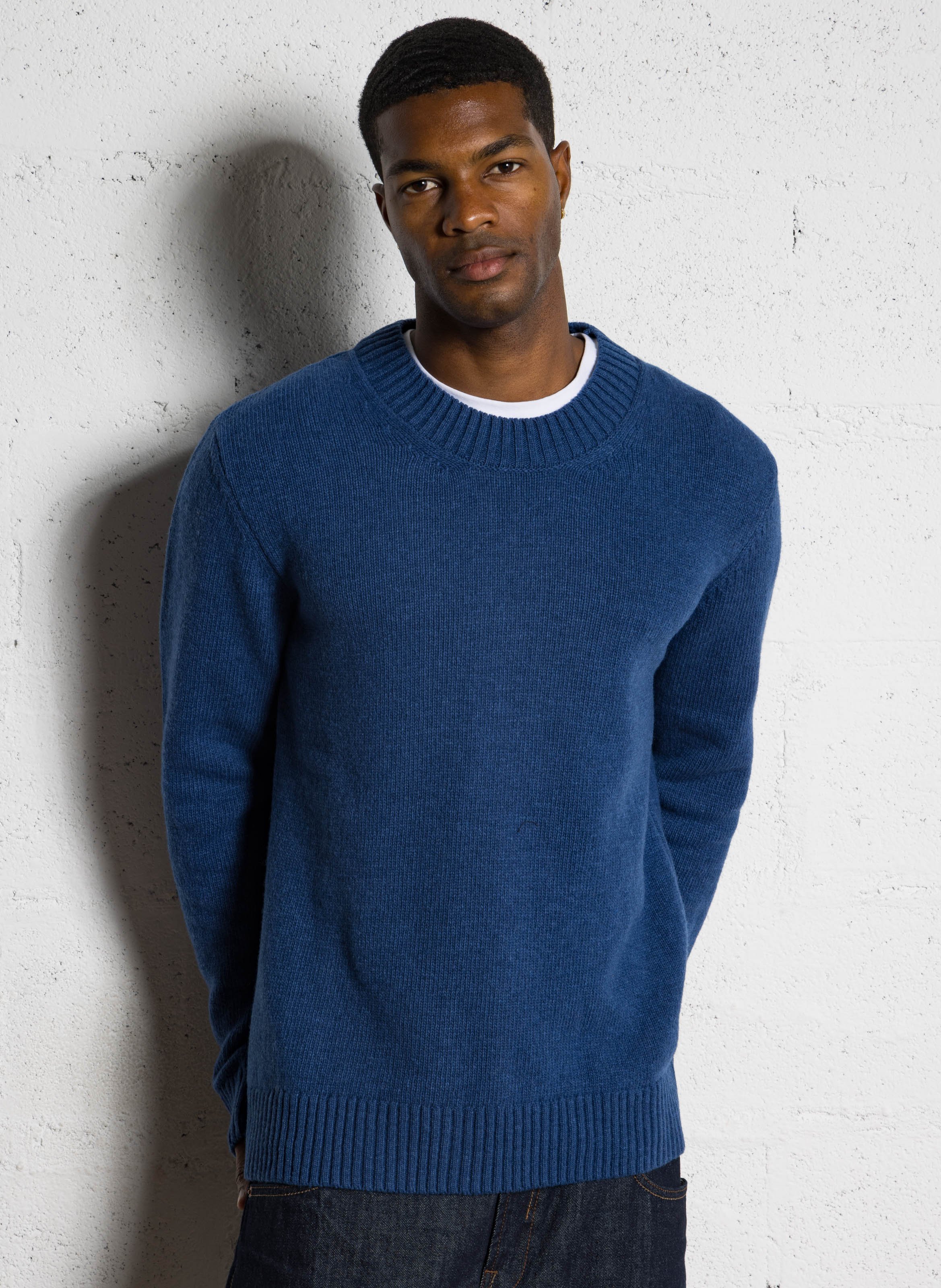 Round-neck wool-blend straight-cut sweater AU PRINTEMPS PARIS