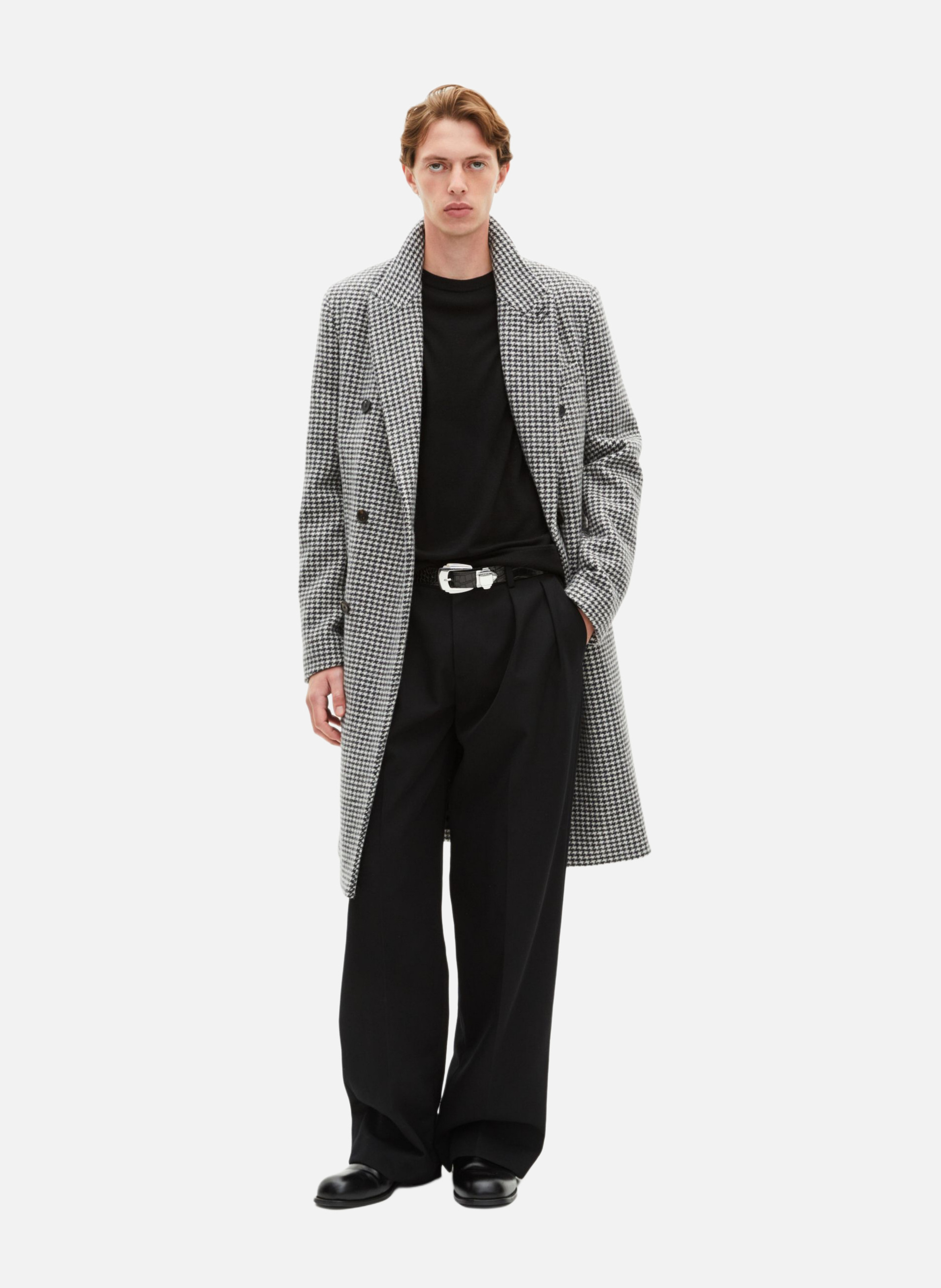 Houndstooth coat THE KOOPLES Black