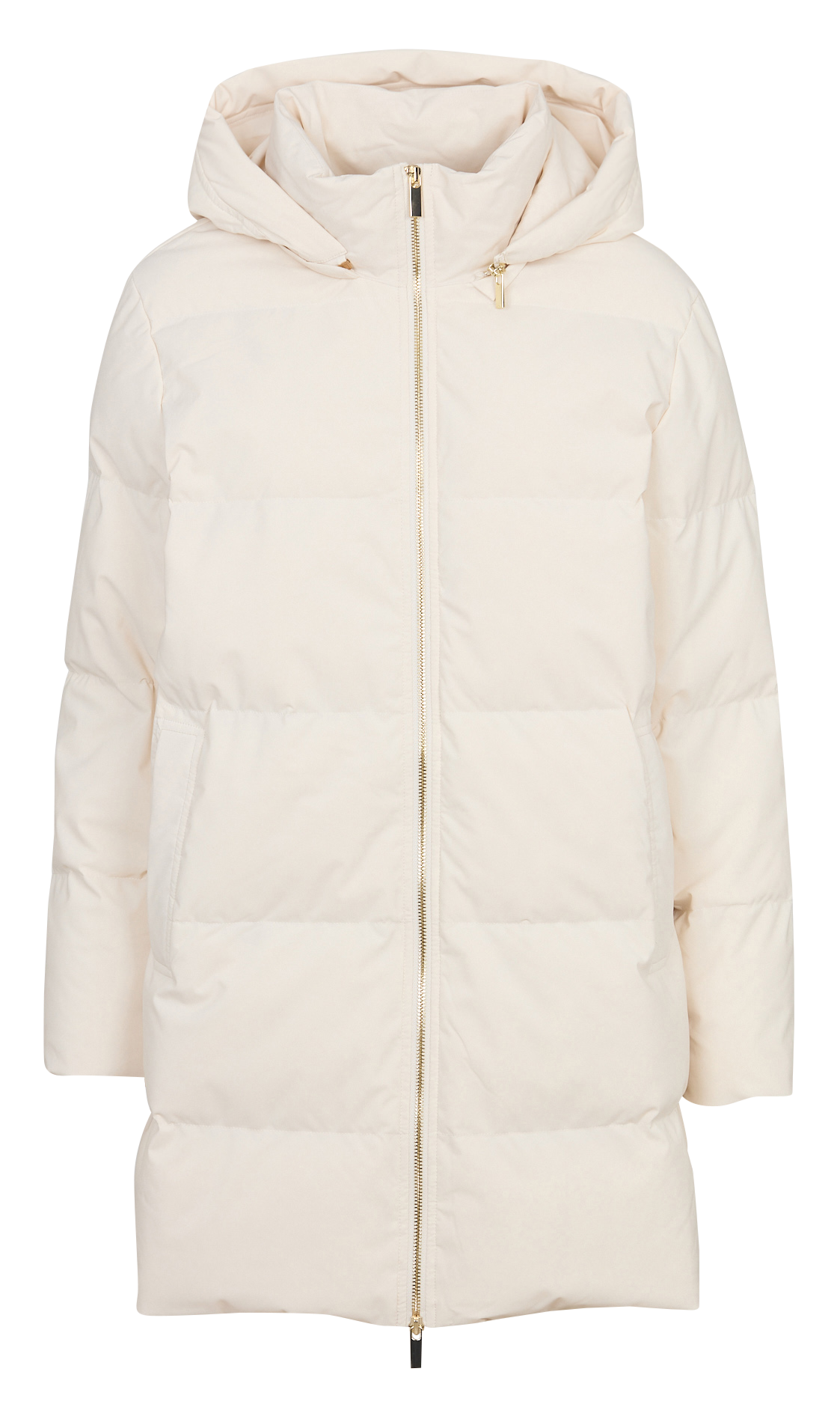 Plain padded jacket with hood MAISON 123 Beige
