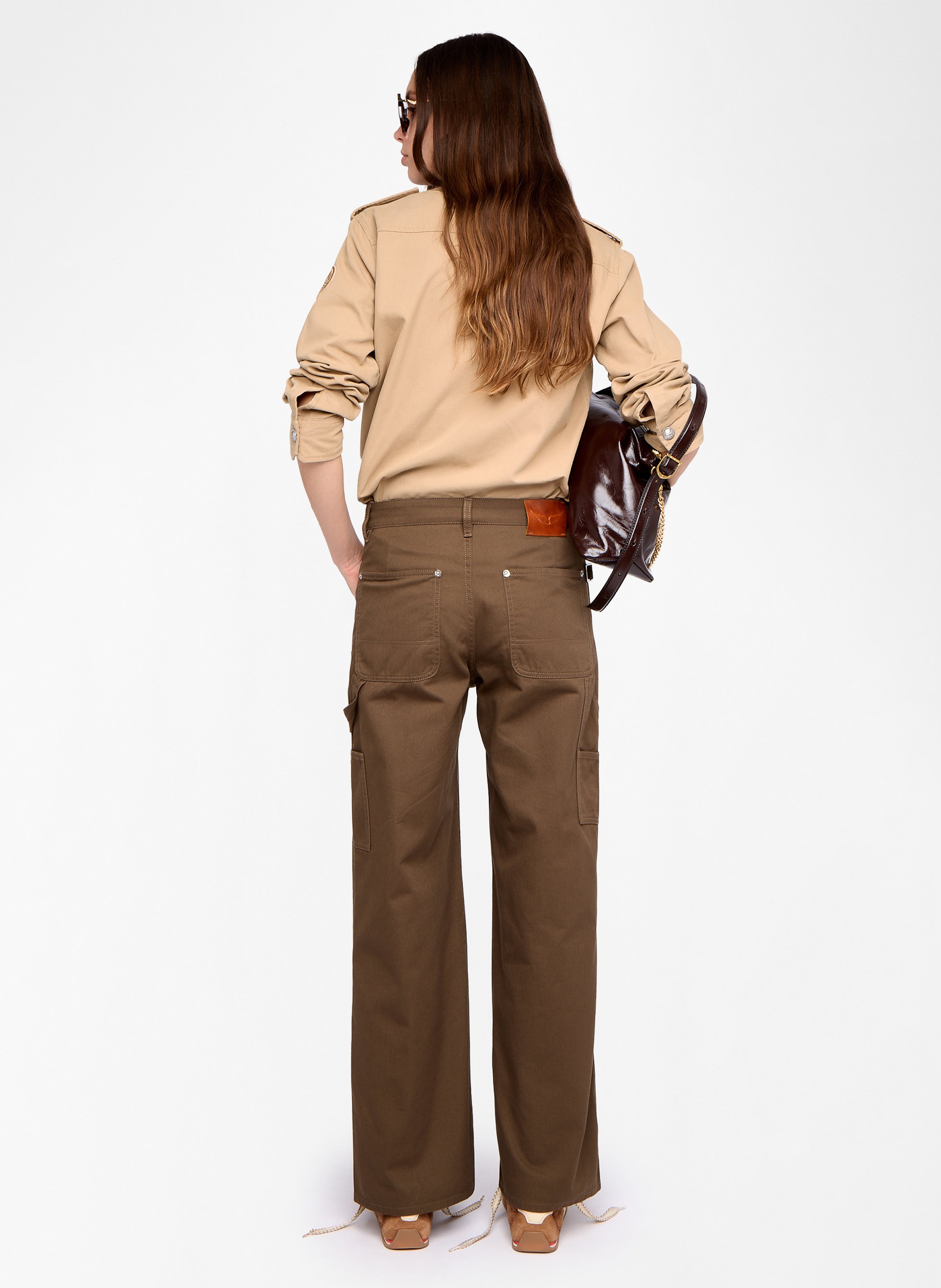 Pantalon droit en coton ZADIG&VOLTAIRE Vert