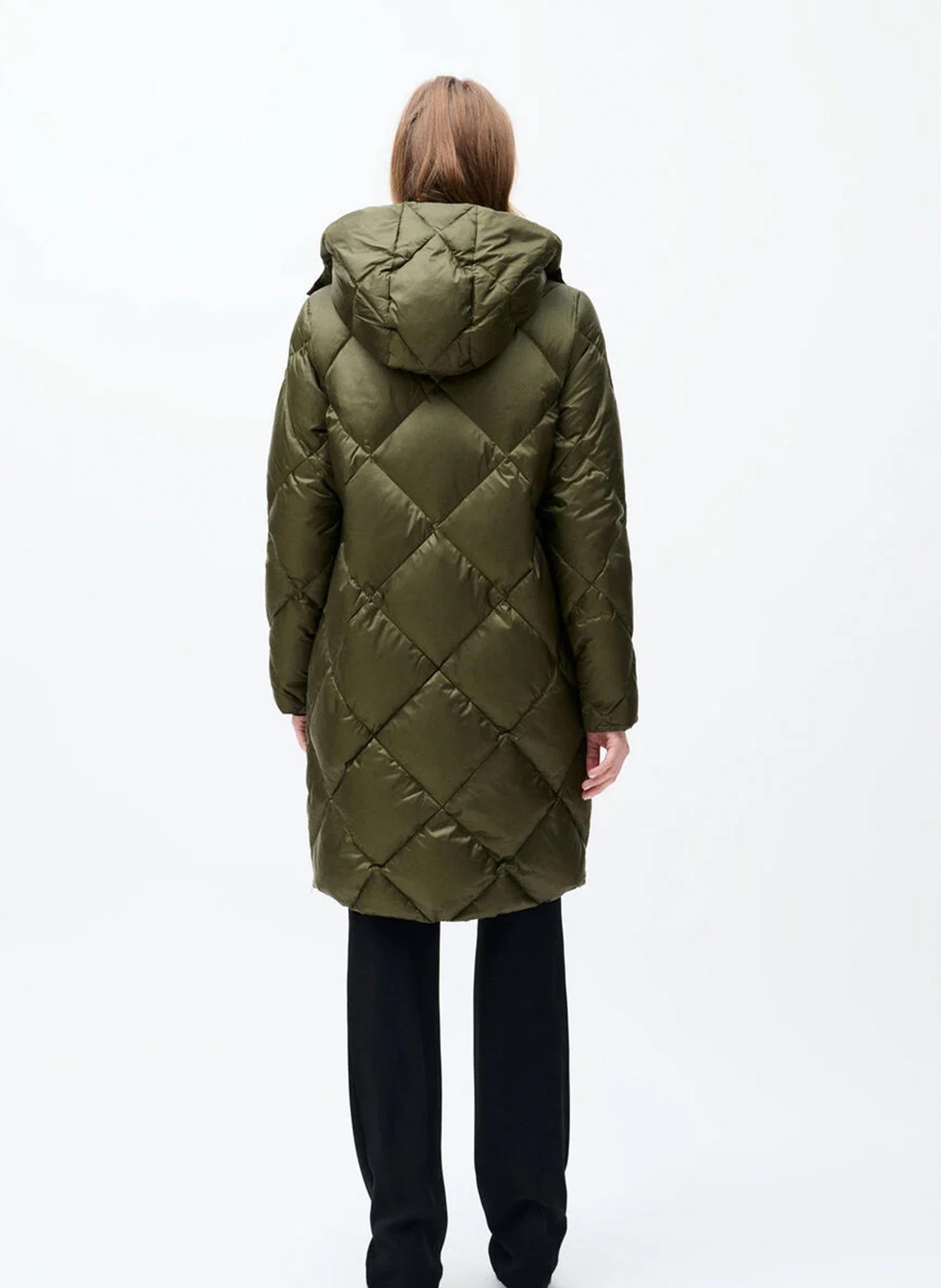 Doudoune oversize à capuche Vert