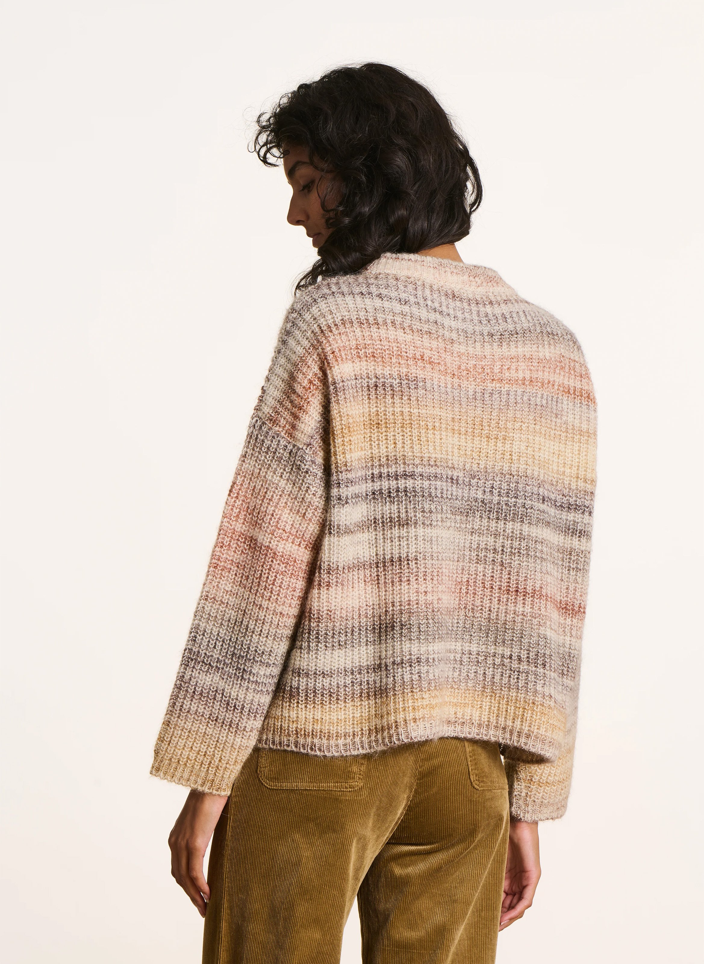 Oversize-Pullover aus Woll-Mix mit Rundhalsausschnitt LA FEE MARABOUTEE Beige