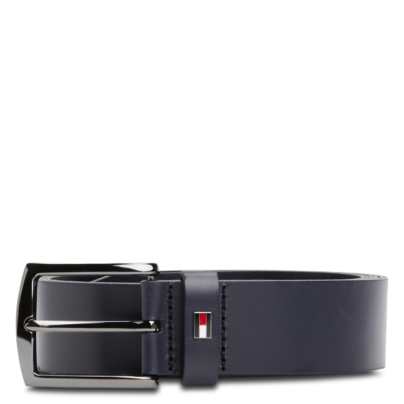 Plain leather belt with buckle TOMMY HILFIGER Blue