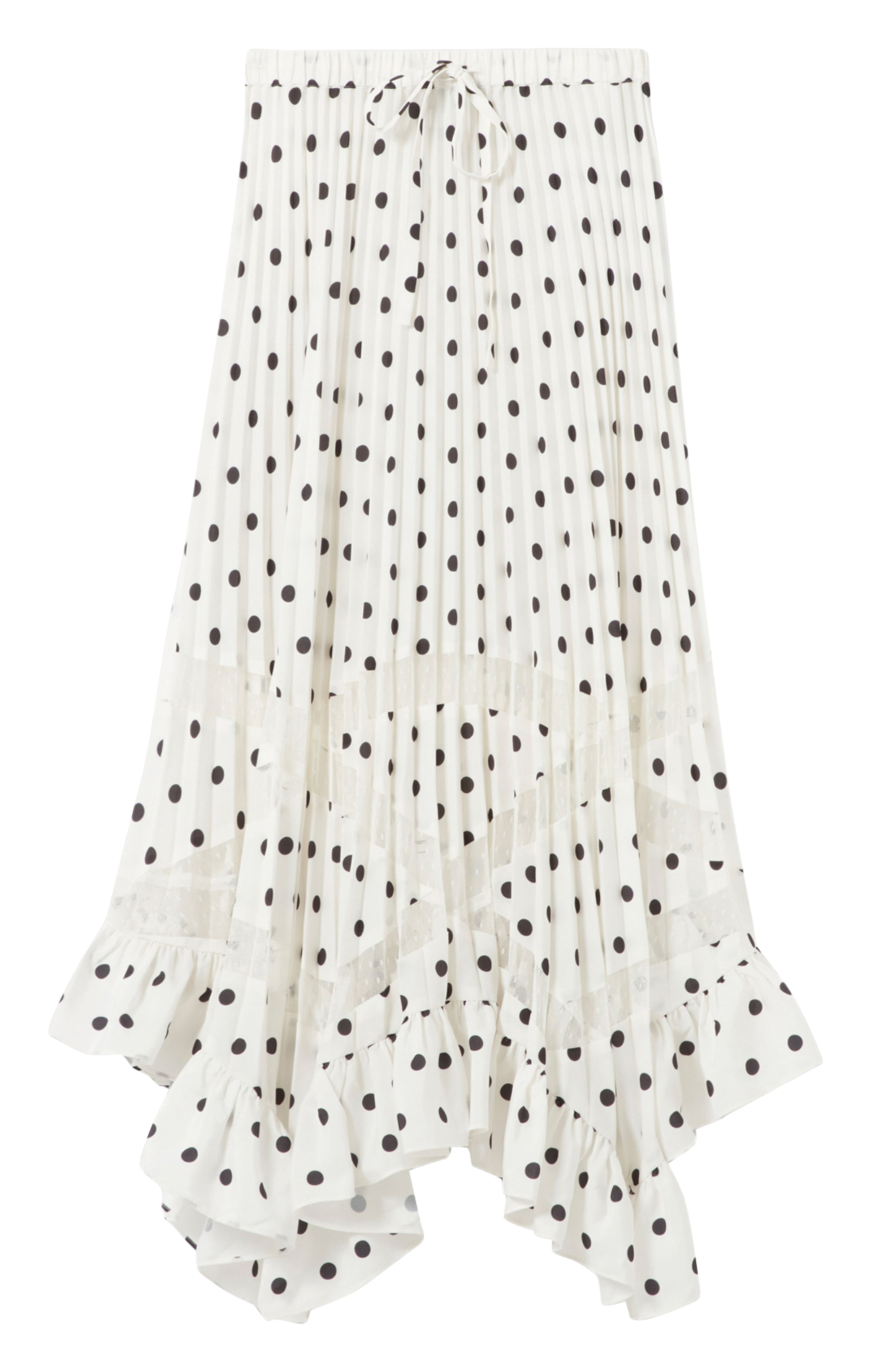 Asymmetrischer langer Rock mit Punkten CLAUDIE PIERLOT Mehrfarbig