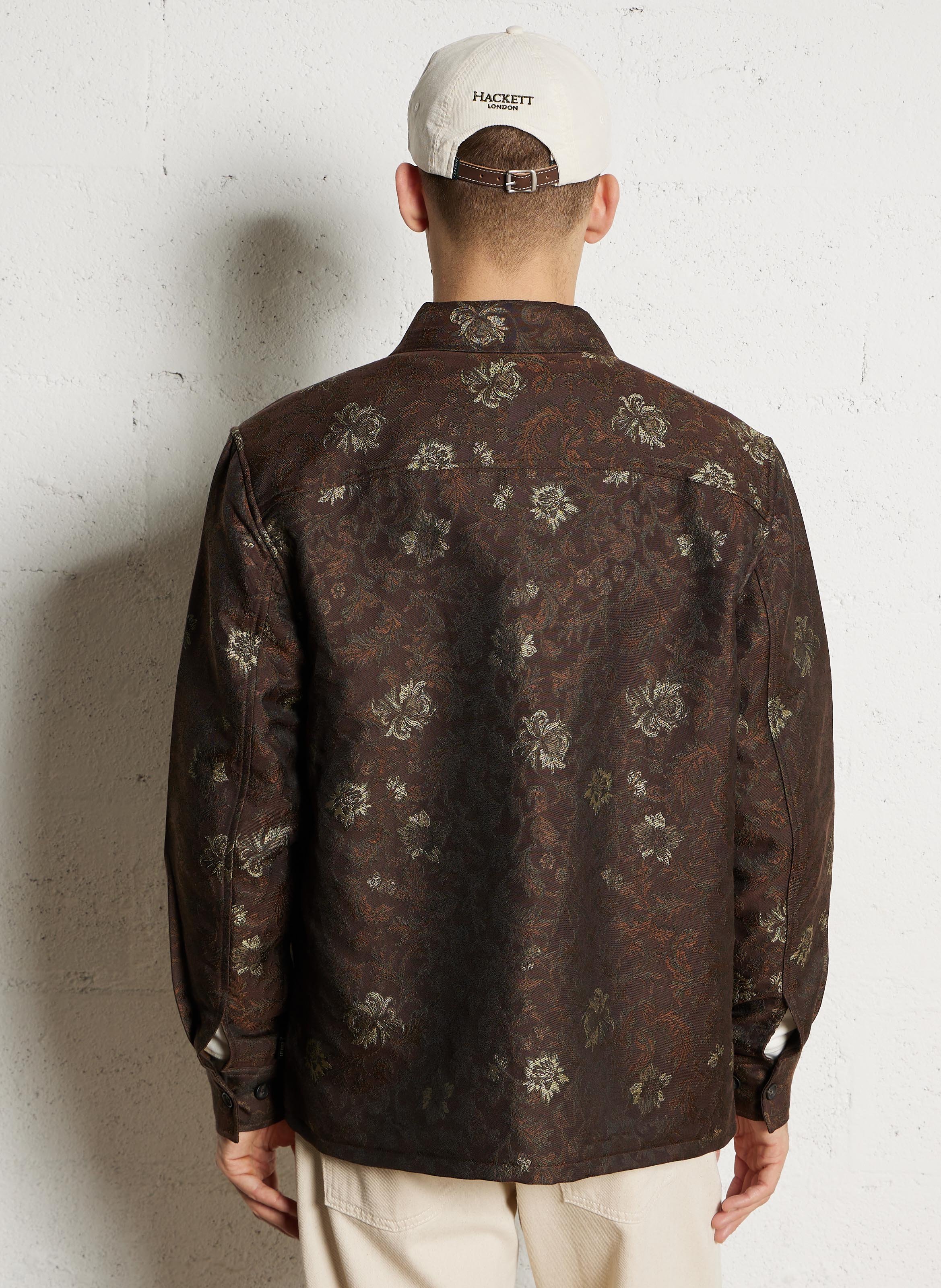 Surchemise col classique  en jacquard LES DEUX Marron