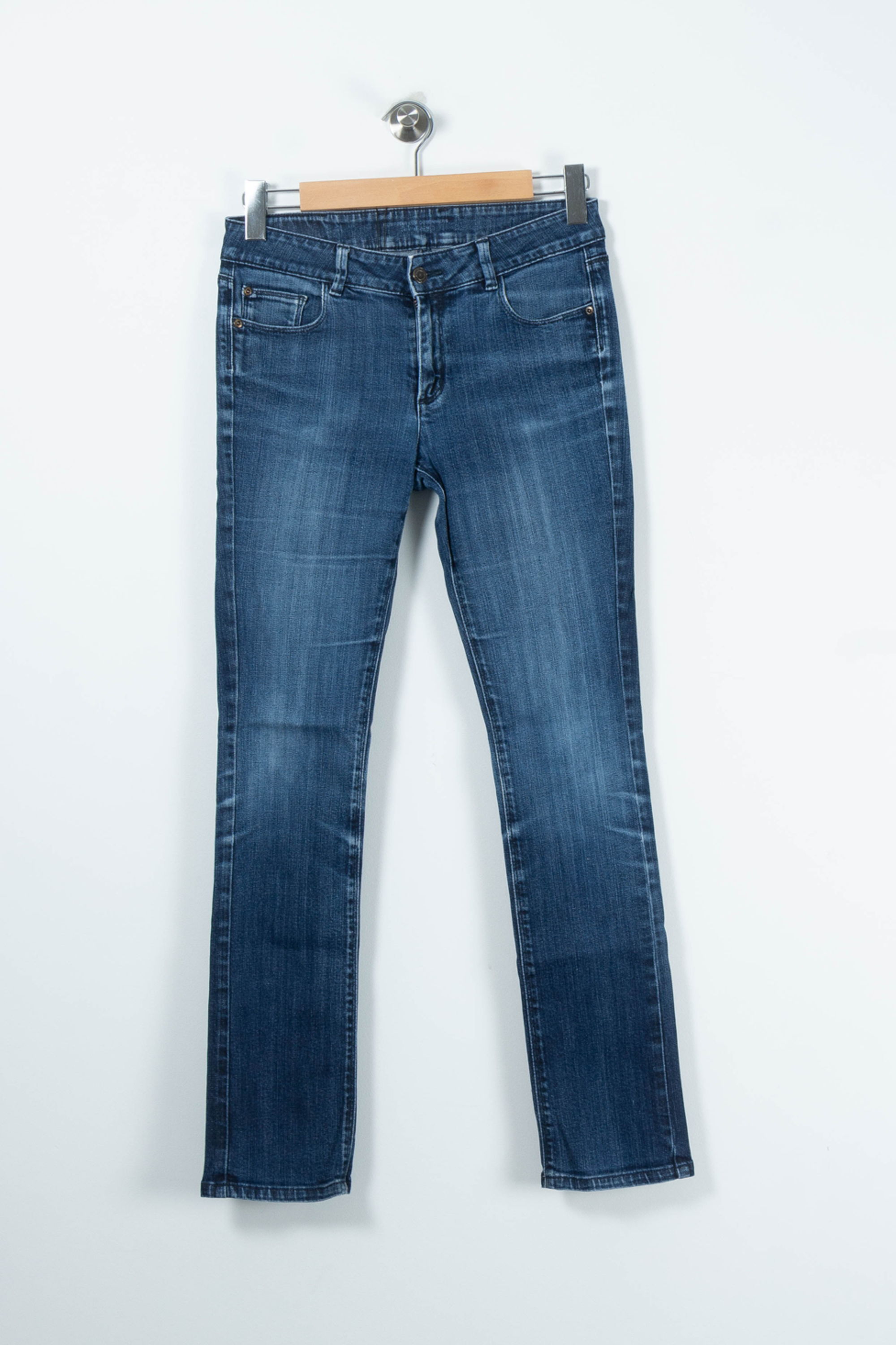 Cropped slim jeans with studs COMPTOIR DES COTONNIERS - Seconde main Blue