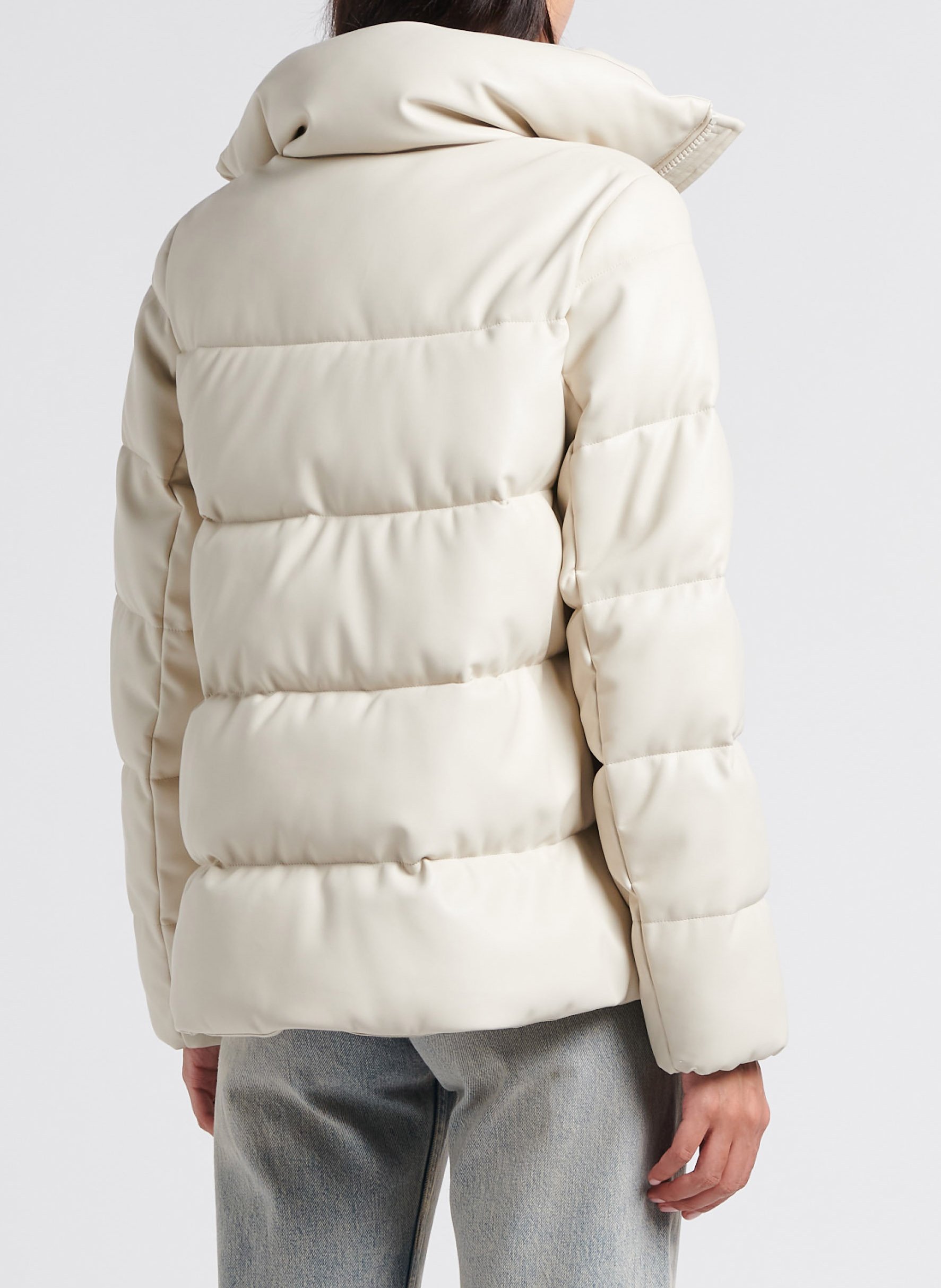 Doudoune col montant oversize OOF Beige