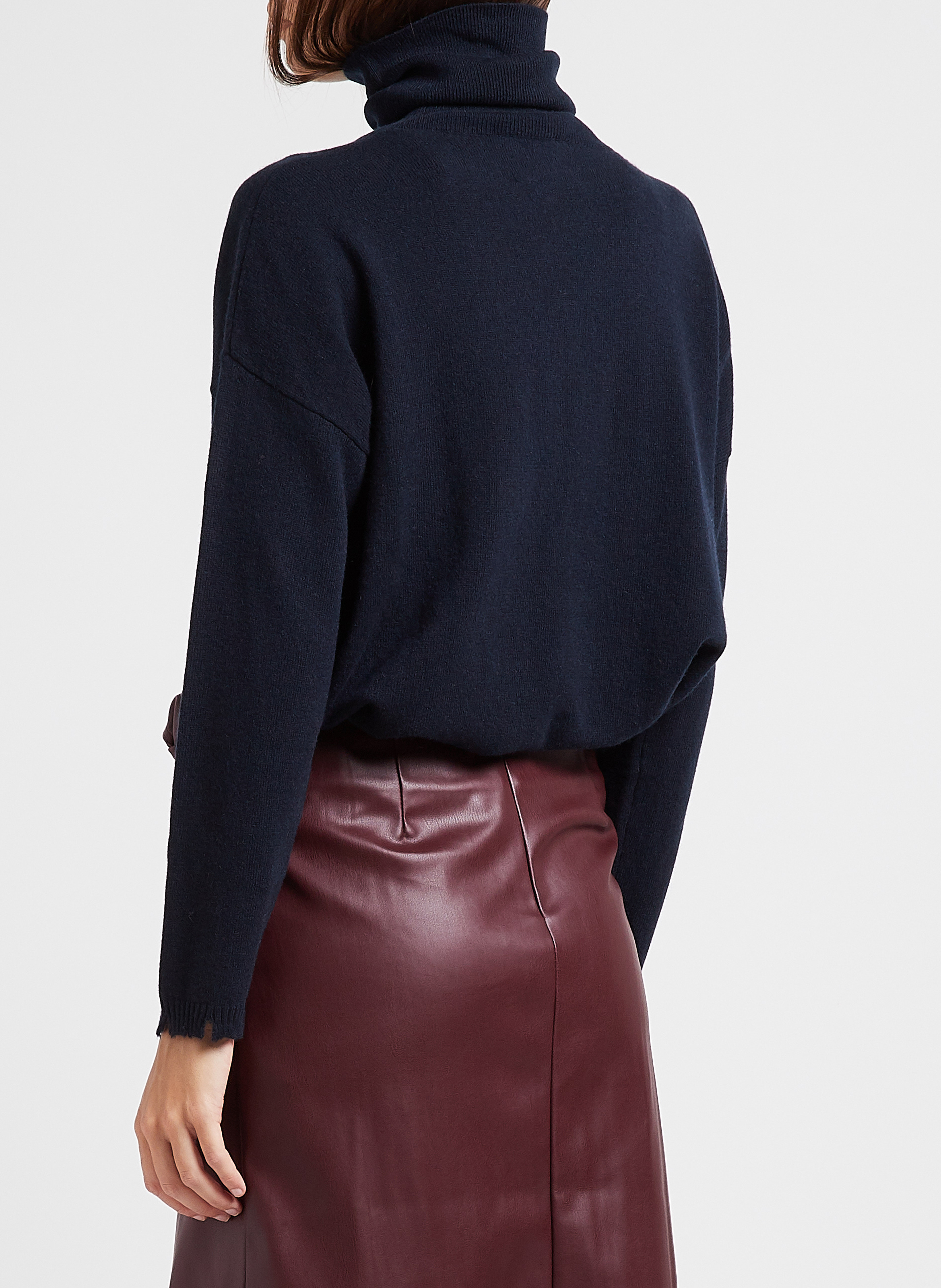 Weiter Rollkragenpullover aus Kaschmir KUJTEN Blau