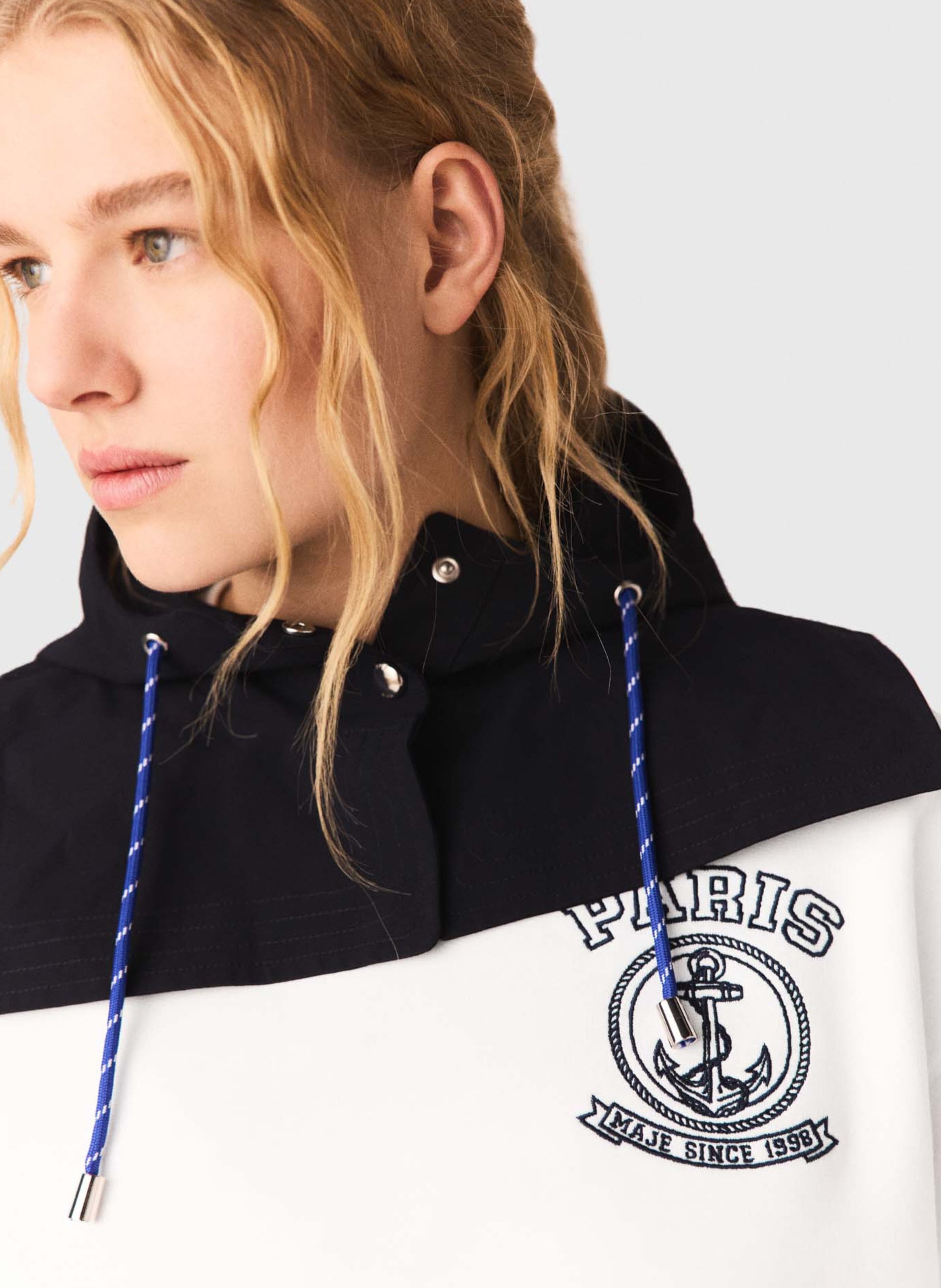 Capuche amovible  MAJE Bleu